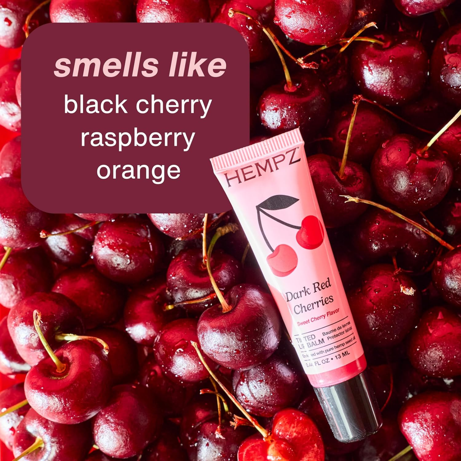 Hempz Dark Red Cherries Tinted Lip Balm (Tinted moisturizing lip balm)