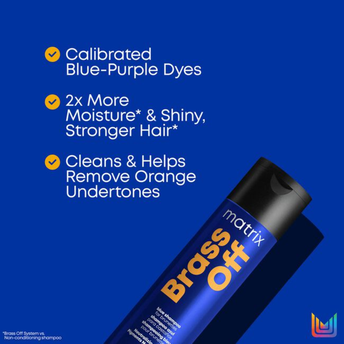 Matrix Brass Off Holiday Kit (3in1 brass-neutralizing care for highlighted brunette hair set)