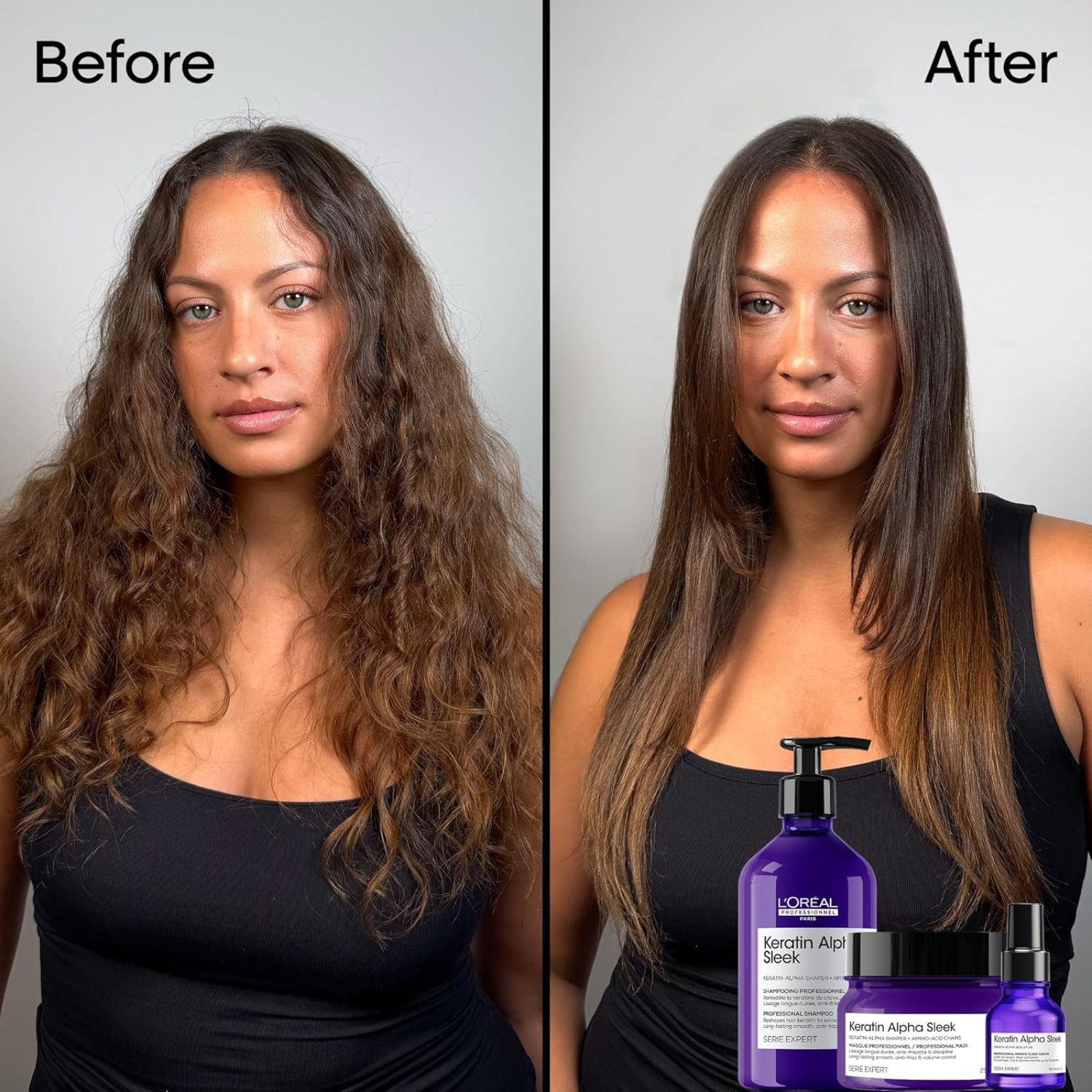 L'Oréal Professionnel Serie Expert Keratin Alpha Sleek Mirror Sleek Serum (High-shine anti-frizz serum)