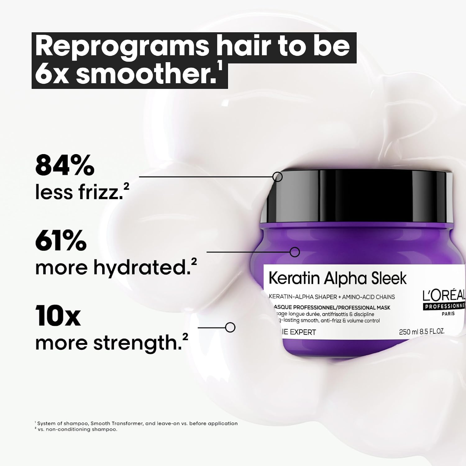 L'Oréal Professionnel Serie Expert Keratin Alpha Sleek Anti-Frizz Hair Mask (Smoothing hair treatment)