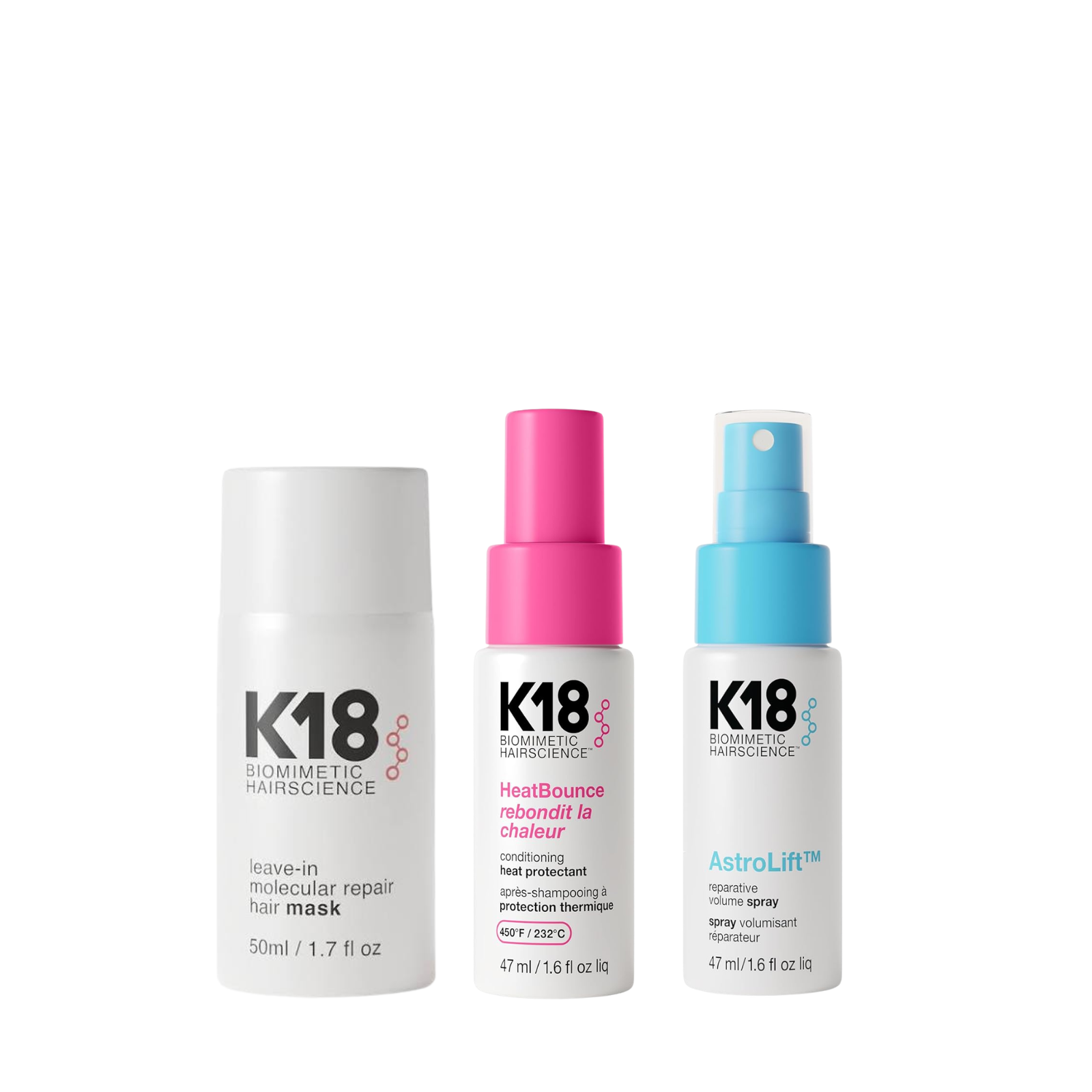 K18 Biomimetic Hairscience Salon Blowout at Home Kit (3in1 repair & blowout styling set)