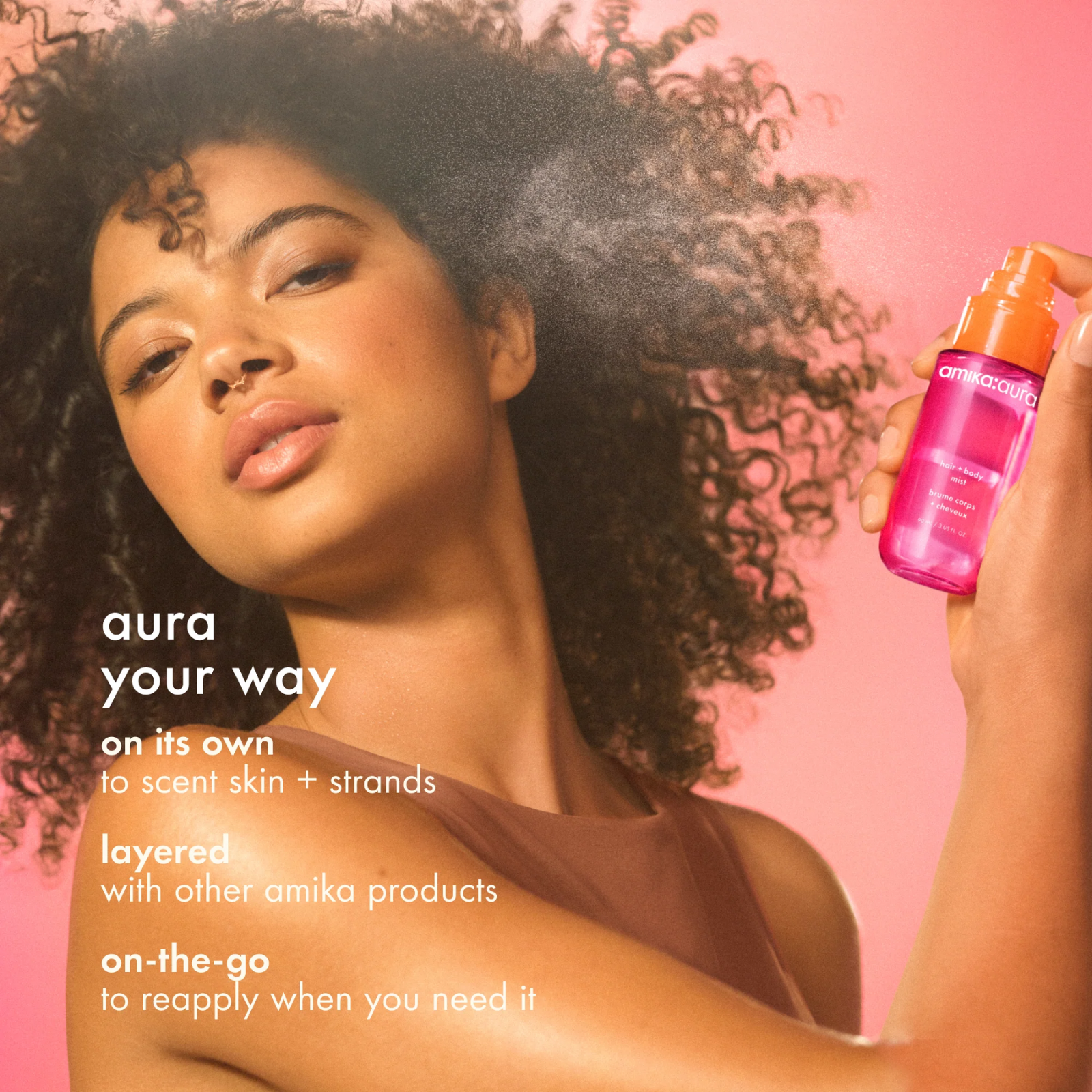 Amika: Aura Hair + Body Mist (Lightweight scent-refreshing mist)