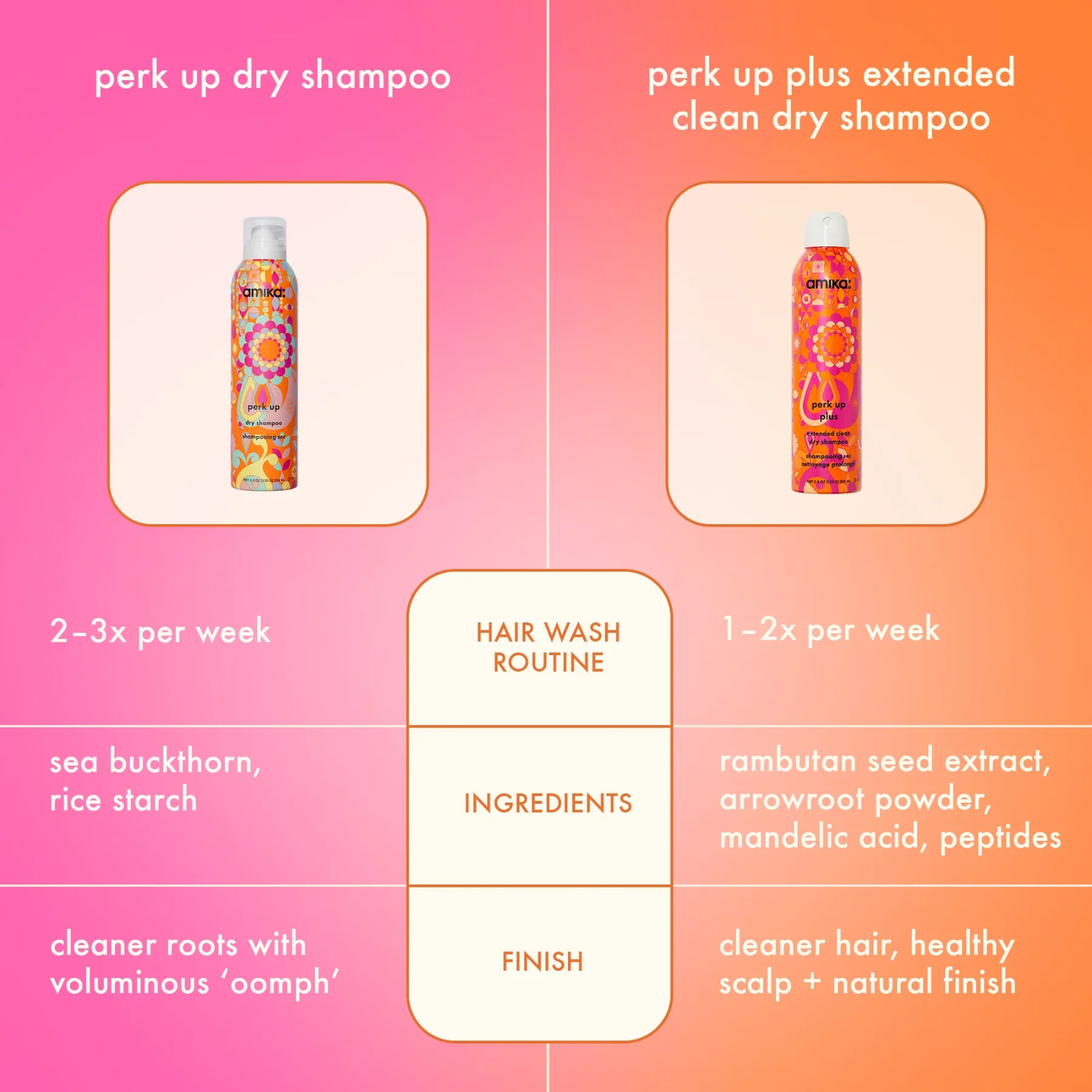 Amika Perk Up Power-Up: Dry Shampoo Duo (2in1 haircare set)