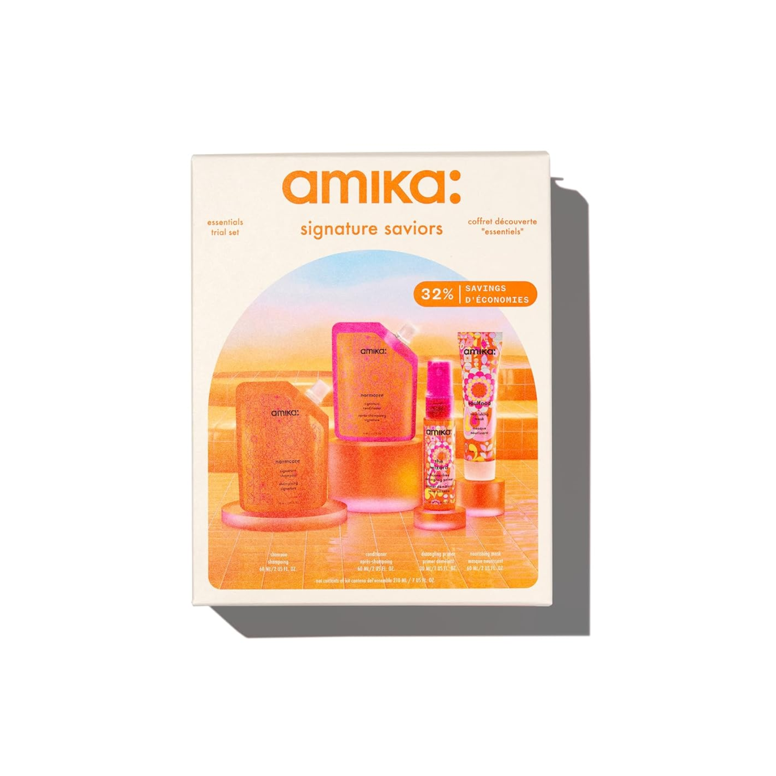 Amika Signature Saviors Essential Trial Set (4in1 travel-size set Amika Signature Saviors Essential Trial Set (4in1 travel-size set
