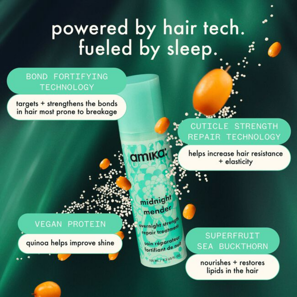 Amika Midnight Mender Overnight Strength Repair Treatment (Repair treatment for damaged hair)