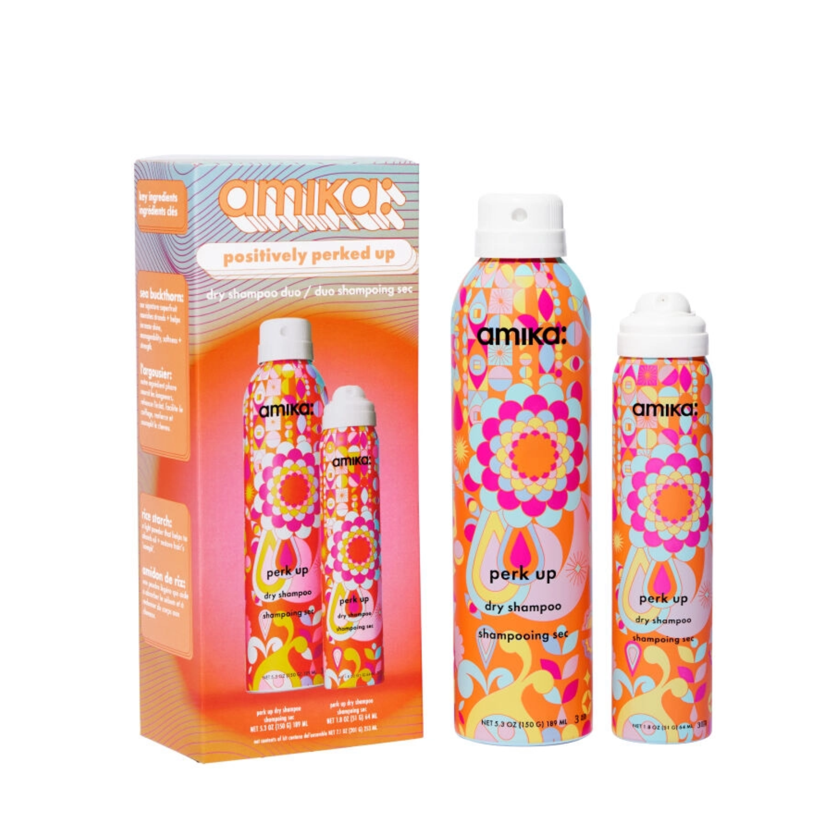 Amika Positively Perked Up Dry Shampoo Duo (Refreshing set)