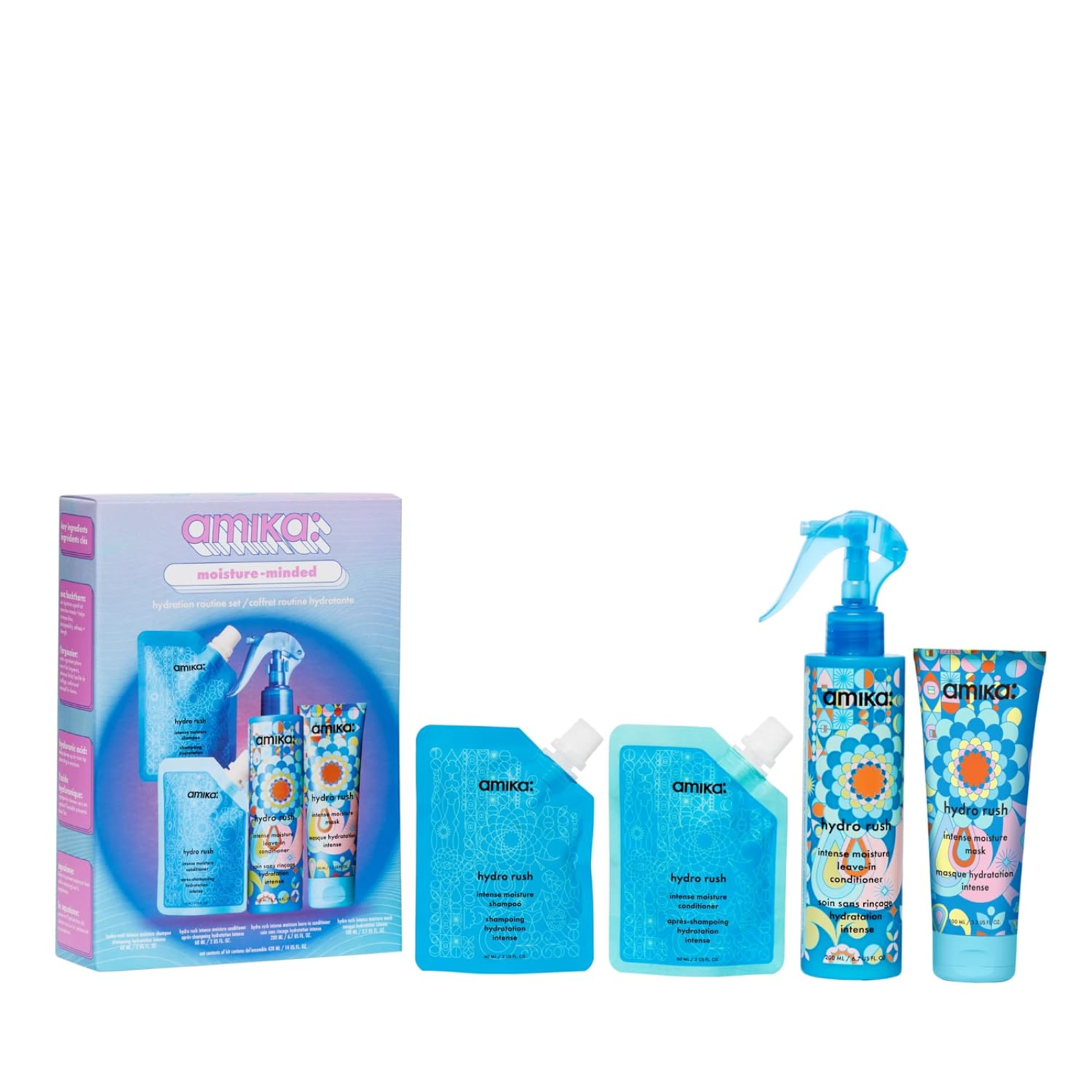Amika Moisture-Minded Hydration Routine Set (4in1 Hydration routine set)