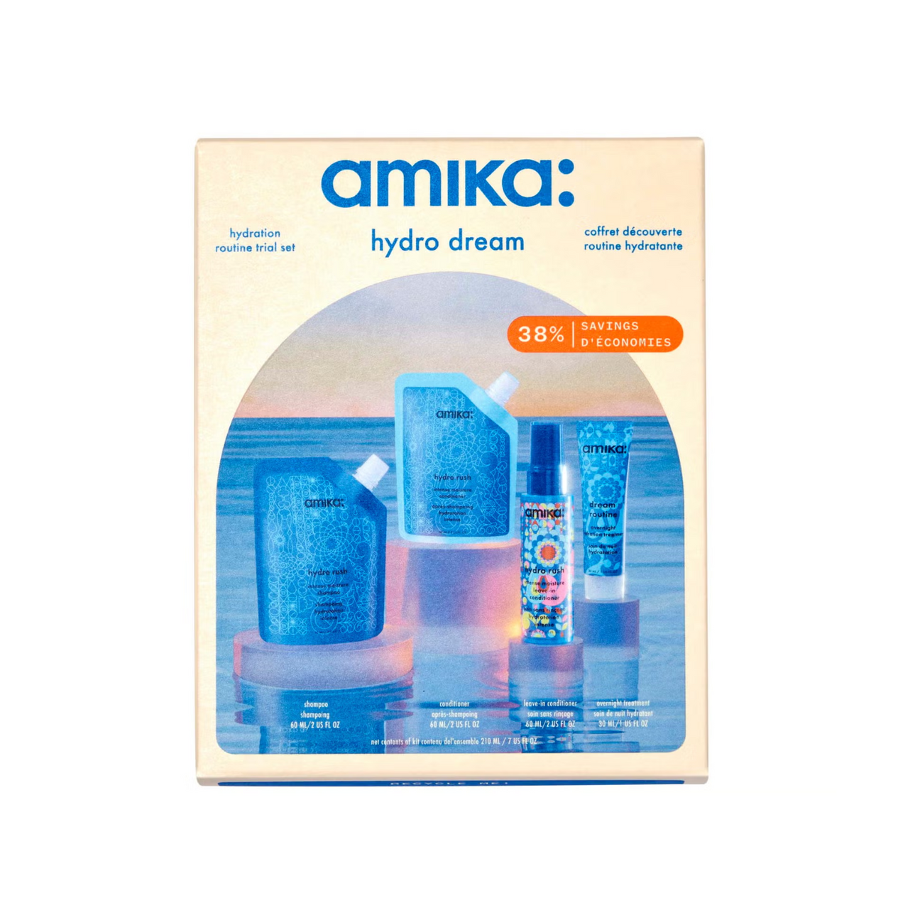 Amika Hydro Dream Hydration Routine Trial Set (4in1 hydration set)
