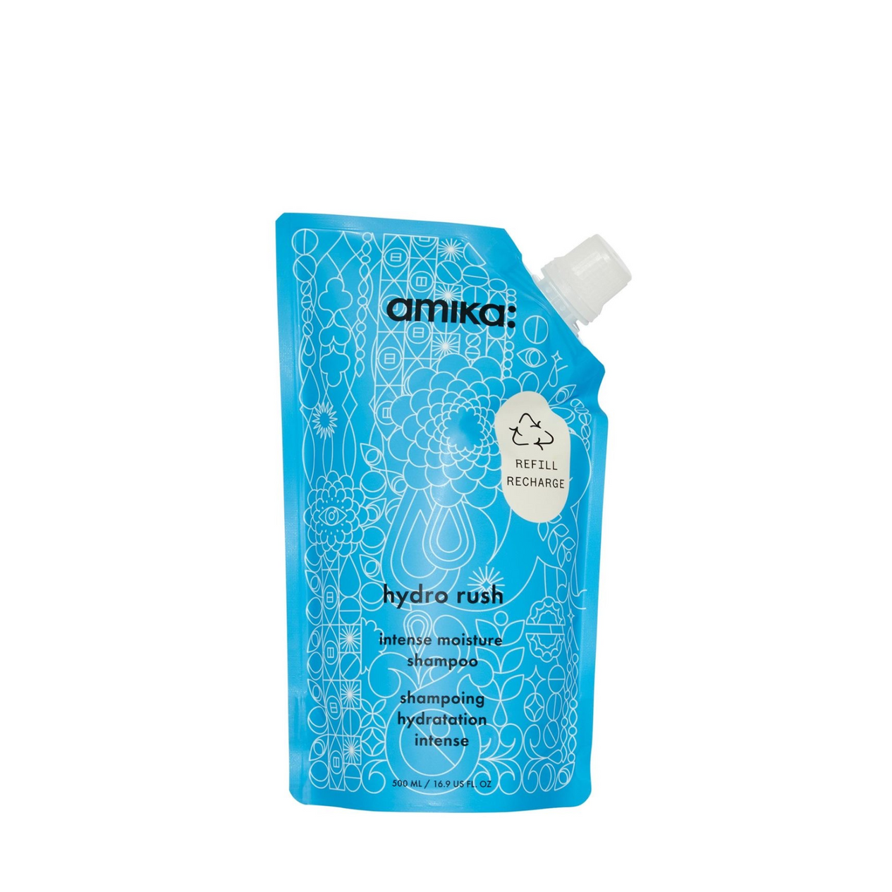 Amika Hydro Rush Intense Moisture Shampoo (Moisture shampoo with Hyaluronic Acid)