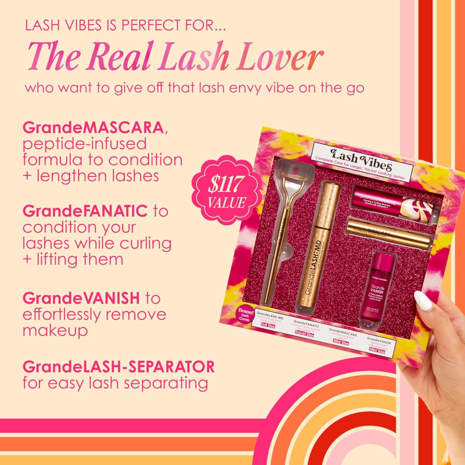 Grande Cosmetics Lash Vibes (5in1 set for lashes)