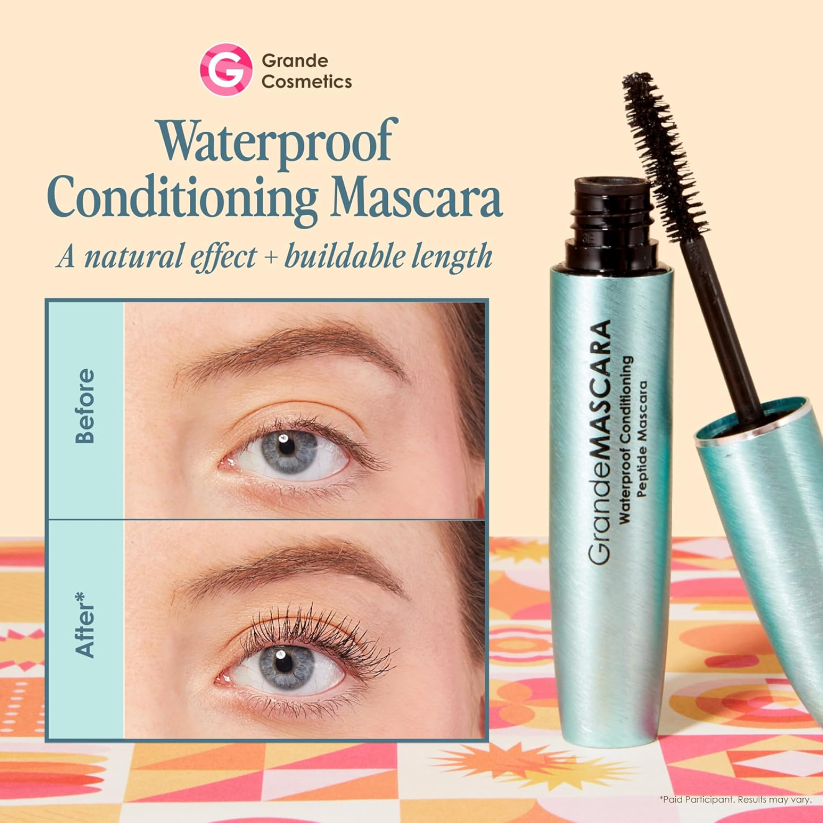 GrandeMASCARA Waterproof Conditioning Peptide Mascara (Waterproof mascara)