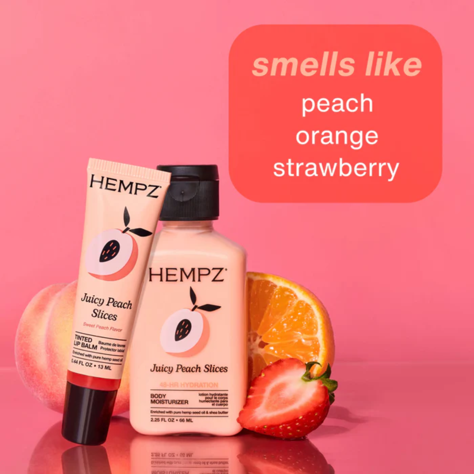 Hempz Feelin' Peachy Kit (2in1 body lotion + tinted lip balm)