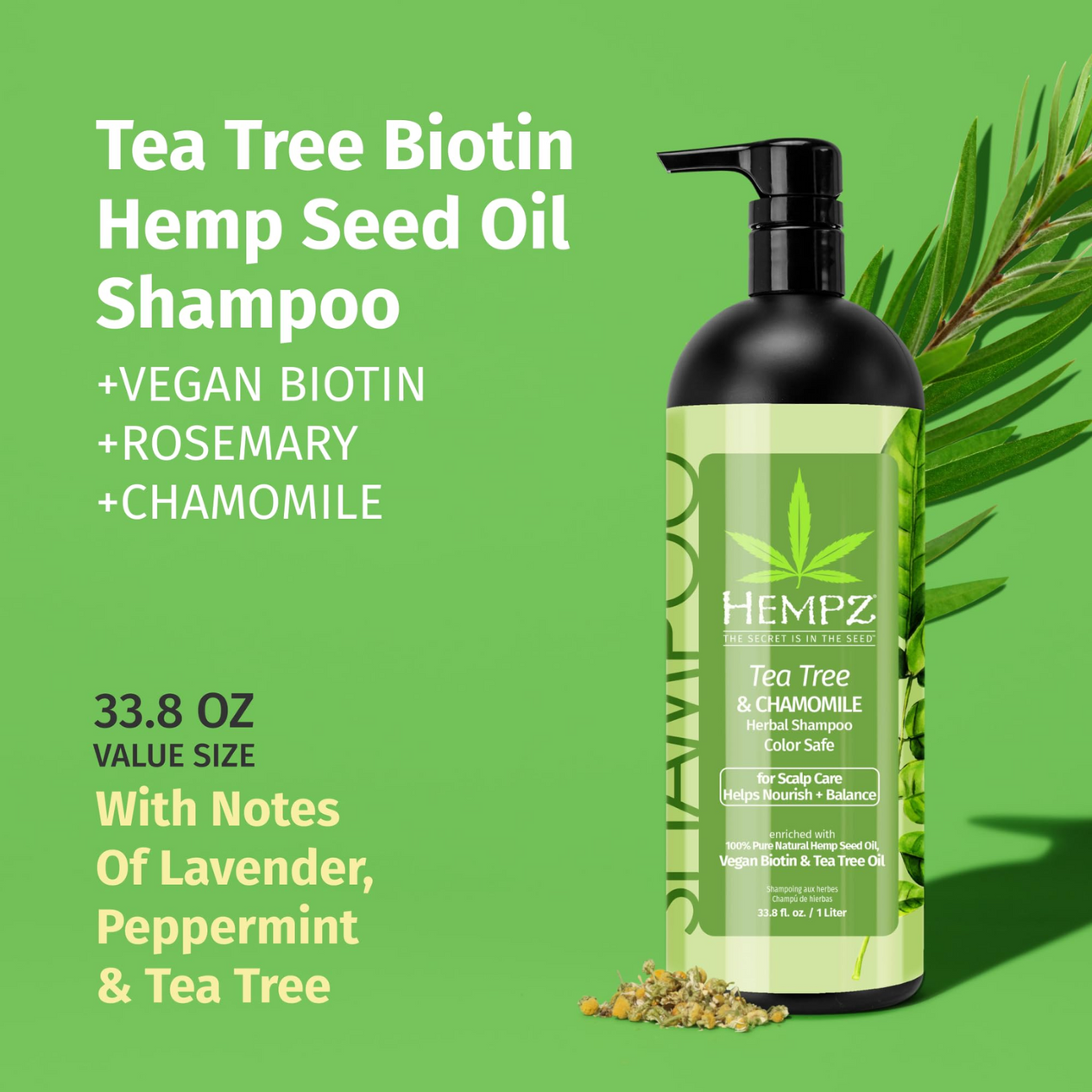 Hempz Tea Tree & Chamomile Herbal Shampoo (Strengthening shampoo)