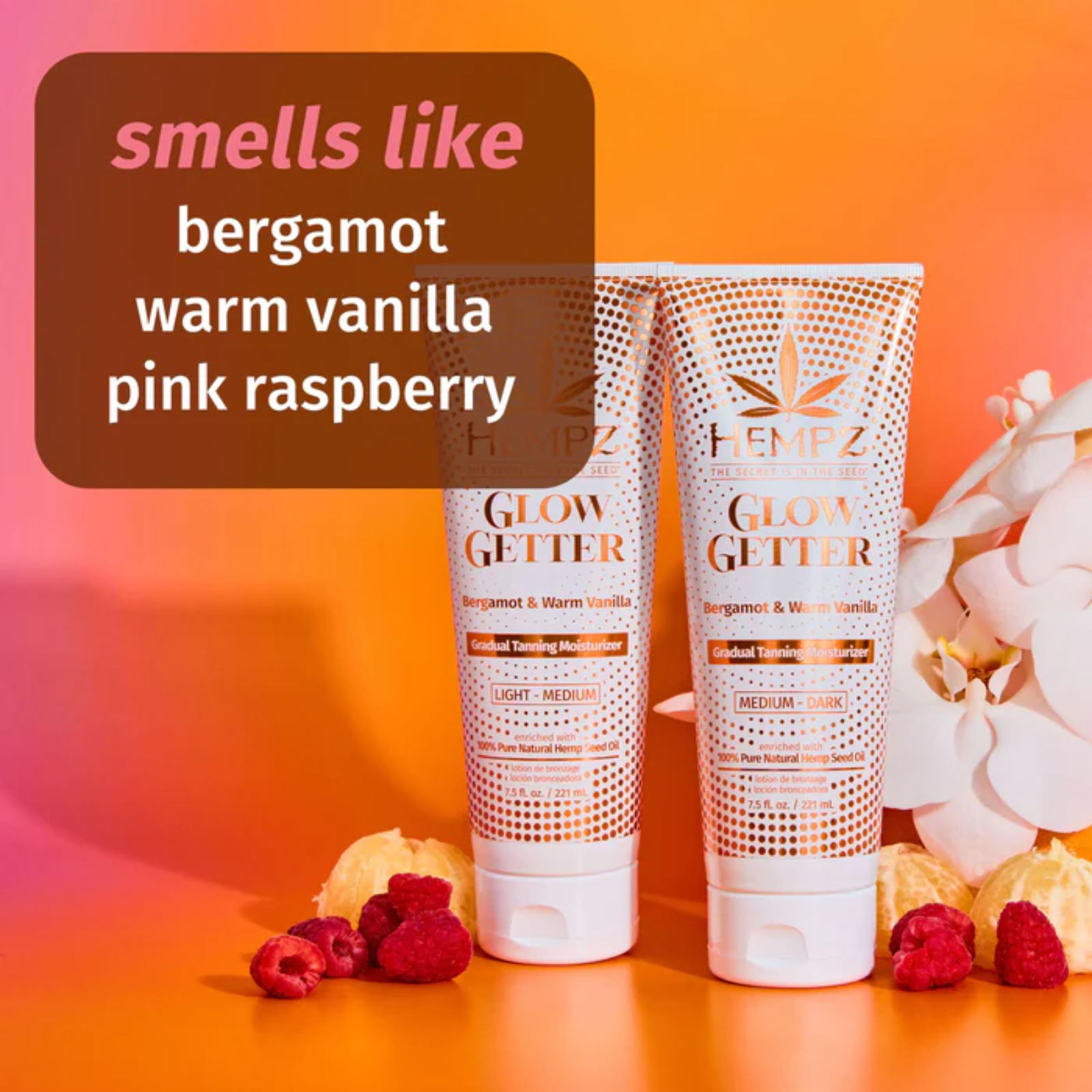 Hempz Glow Getter Gradual Self-Tanning Medium to Dark (Tanning moisturizer with shimmer)