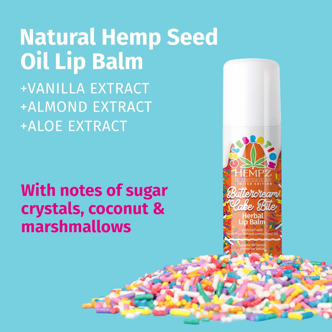 Hempz Buttercream Cake Bite Herbal Lip Balm (Limited-edition lip treatment)