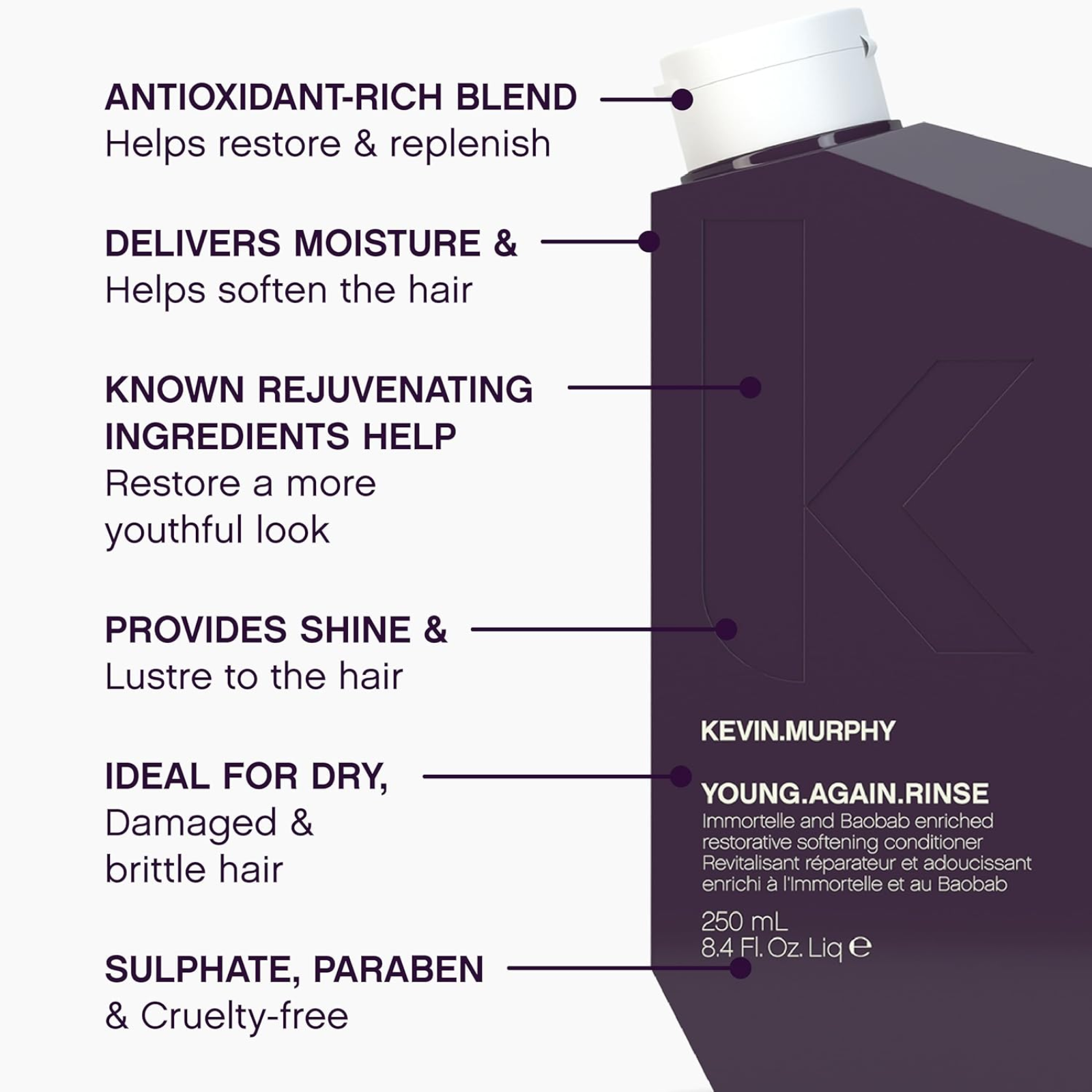 KEVIN.MURPHY YOUNG.AGAIN.RINSE (Anti-ageing, restorative and softening conditioner)