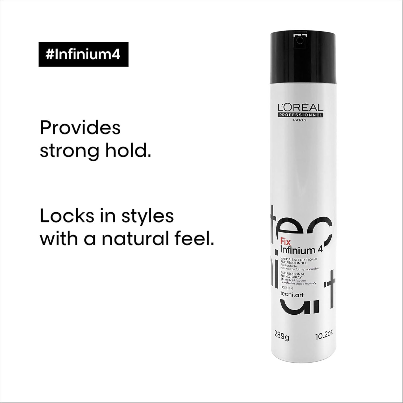 L'Oréal Professionnel Infinium 4 Strong Hold Hairspray (Strong hold frizz-control hairspray)