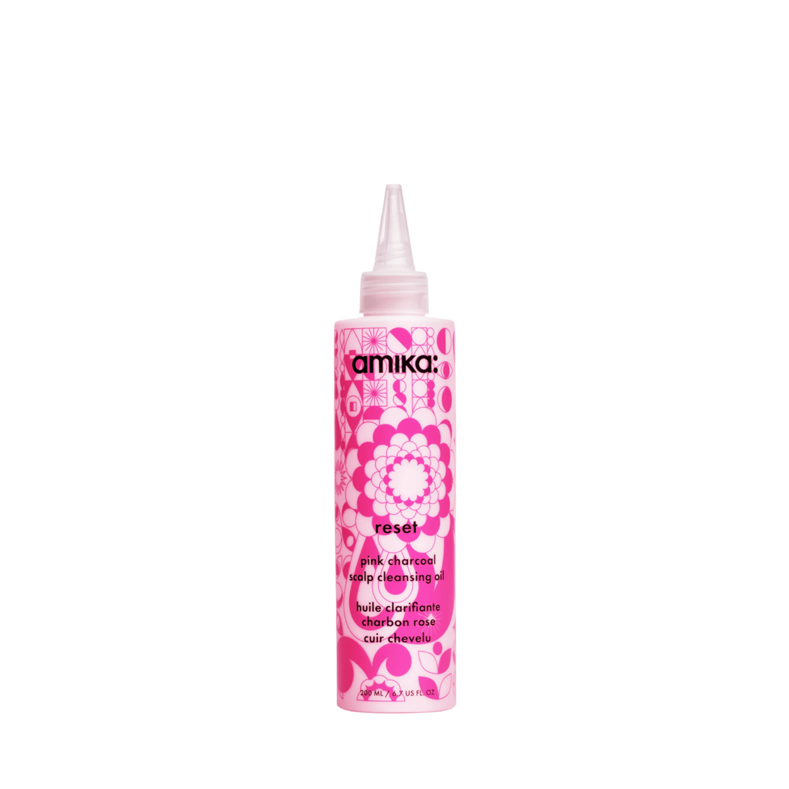 Amika Reset Pink Charcoal Scalp Cleansing Oil (Oil-to-foam