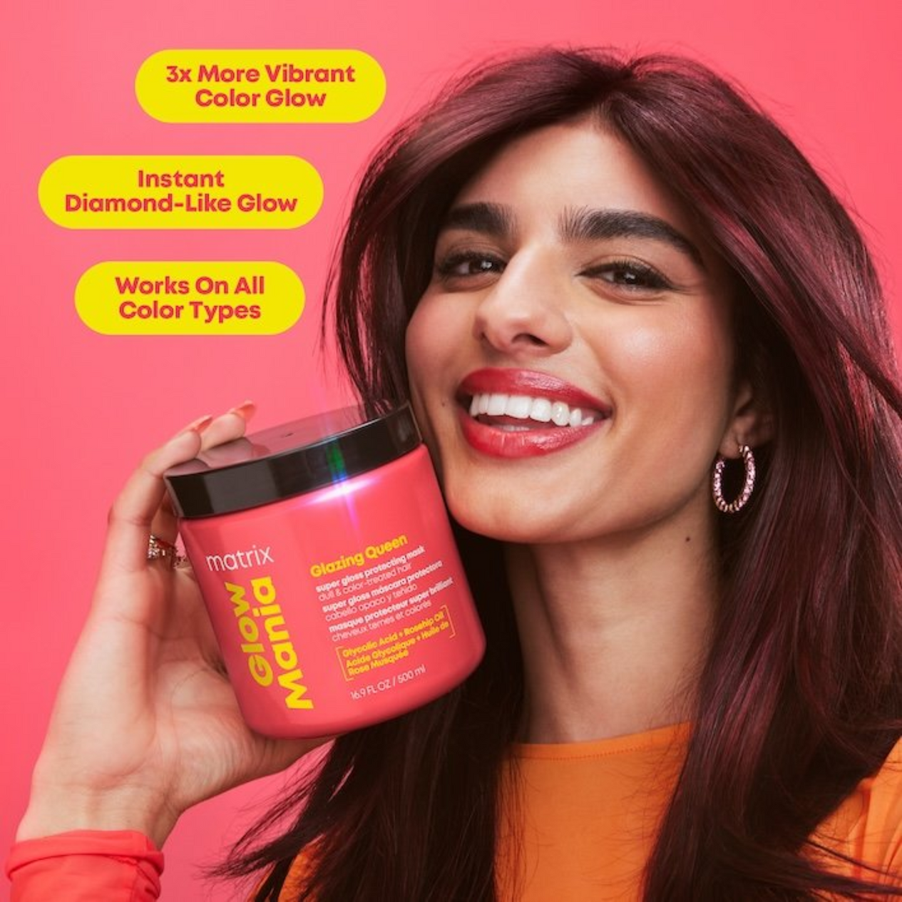 Matrix Glow Mania Glazing Queen Super Gloss Protecting Mask (Mask for color-treated hair)