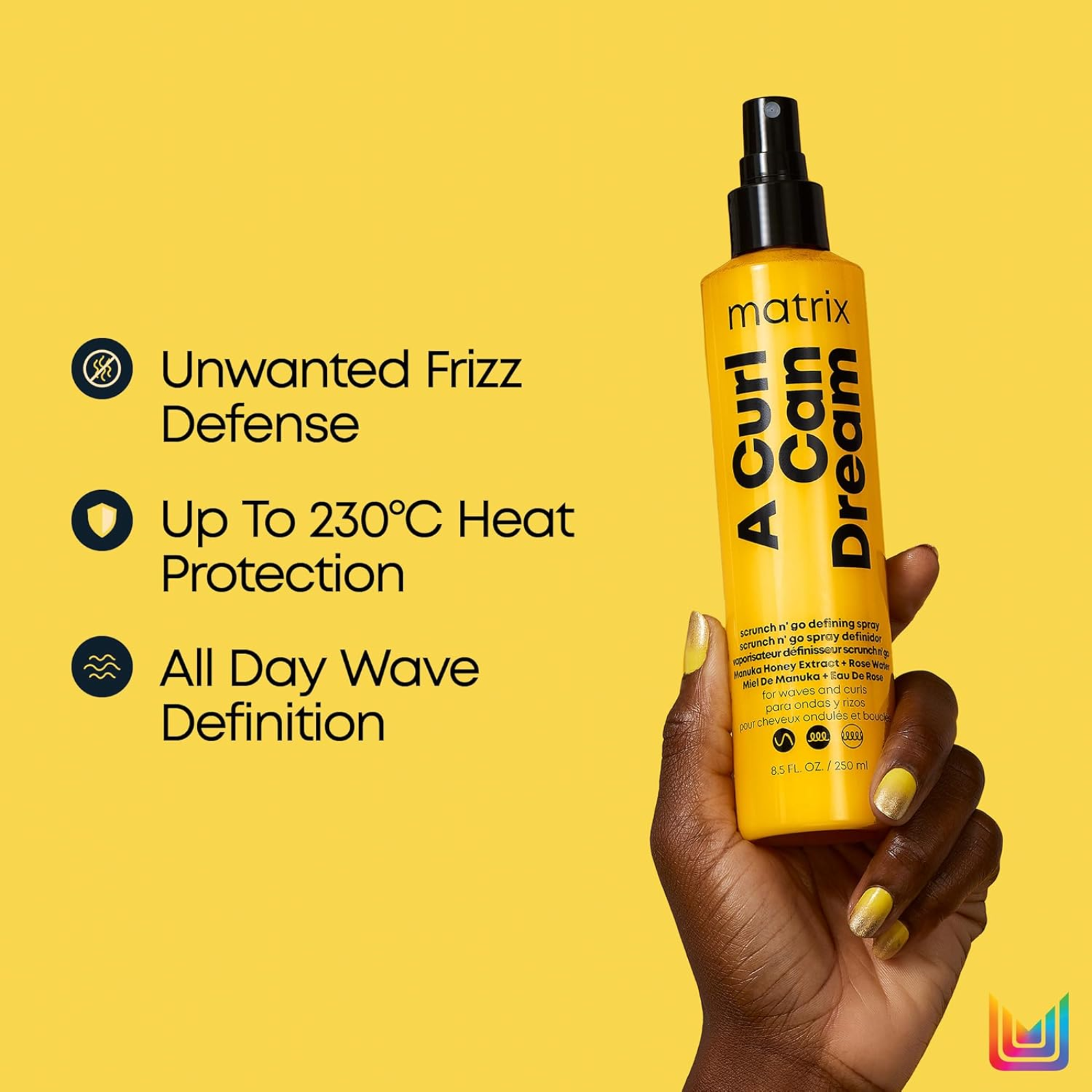 Matrix A Curl Can Dream Scrunch N' Go Defining Spray (Lightweight styling spray)