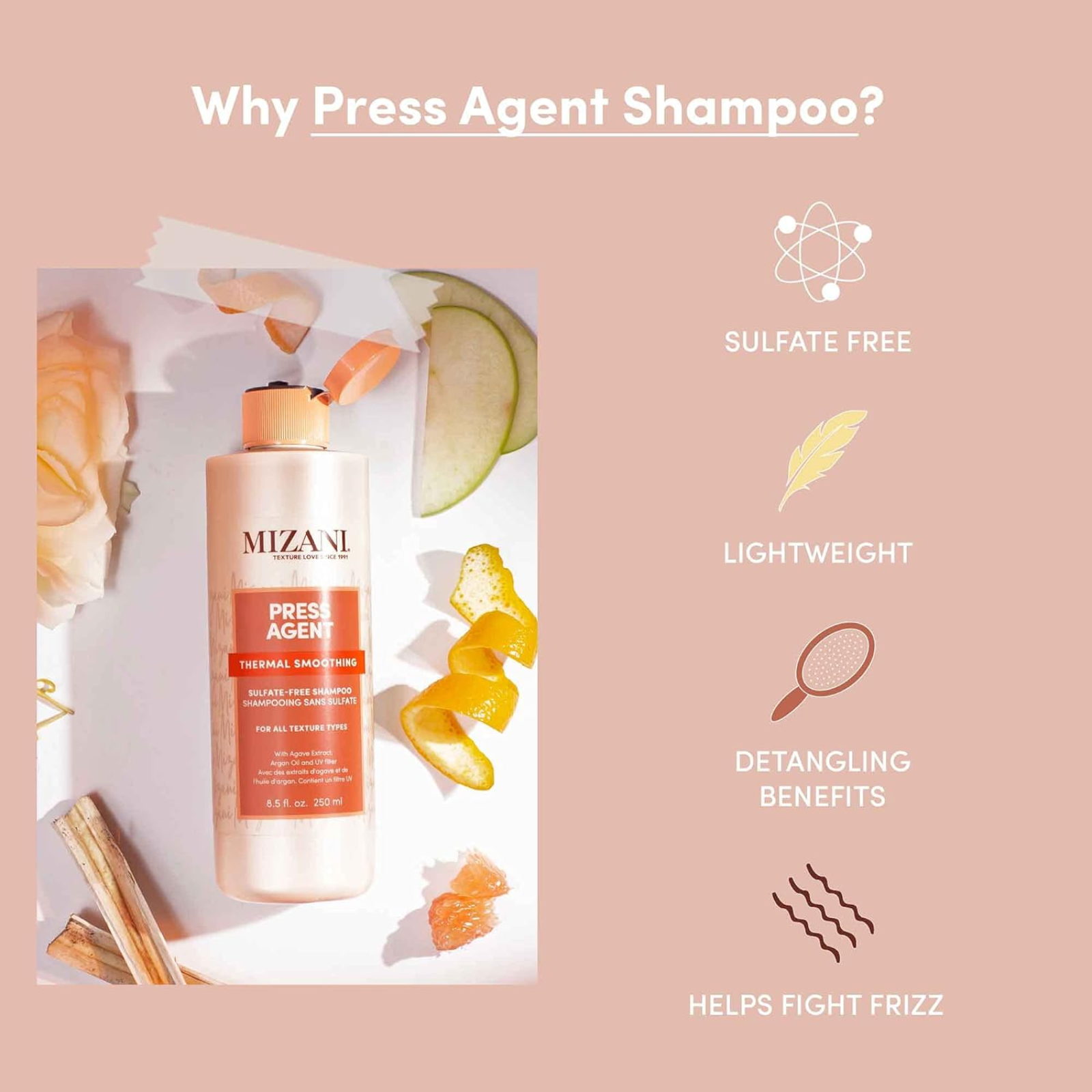 Mizani Press Agent Thermal Smoothing Shampoo (Lightweight shampoo)