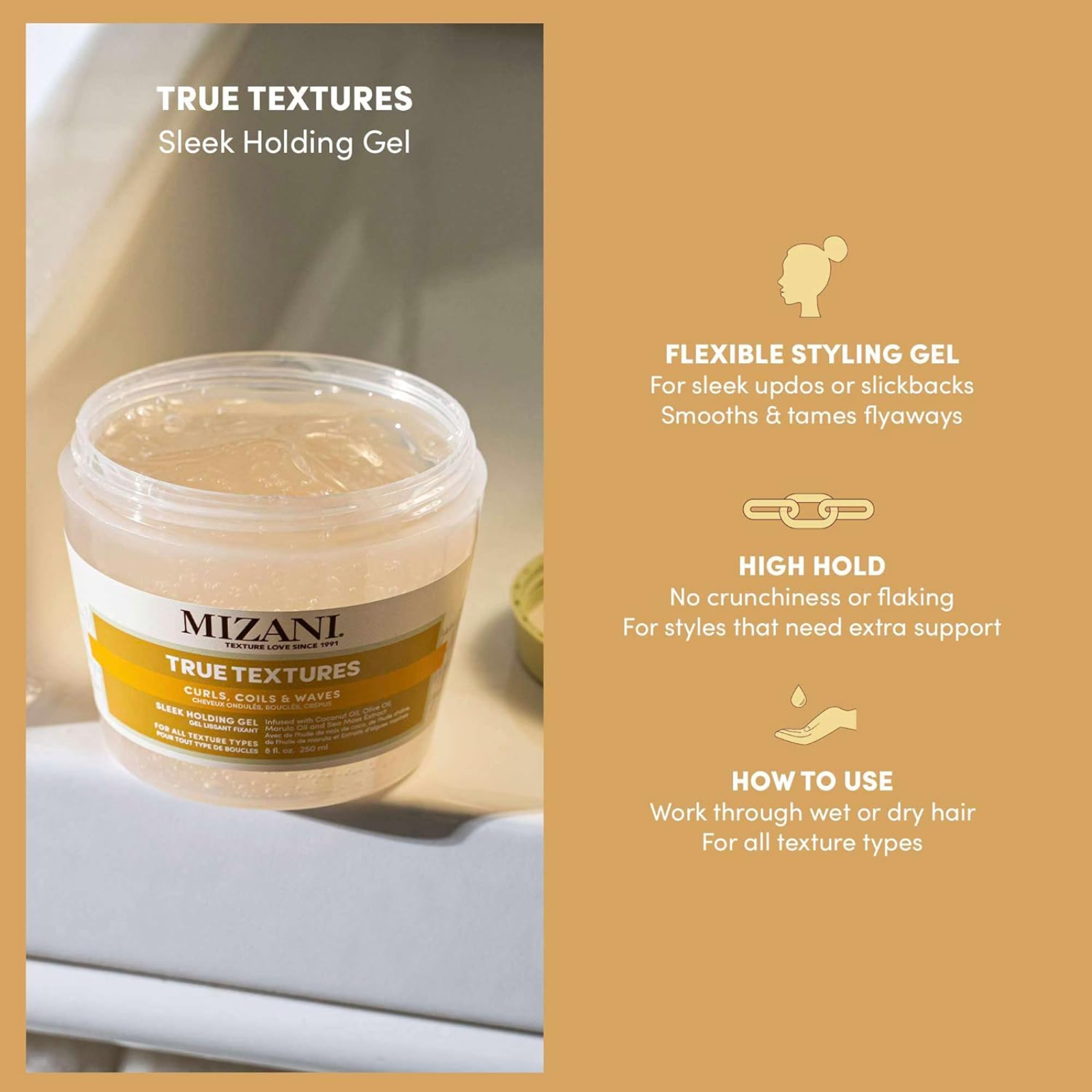 Mizani True Textures Coil Stretch Cream (Soft hold curl shamping cream)