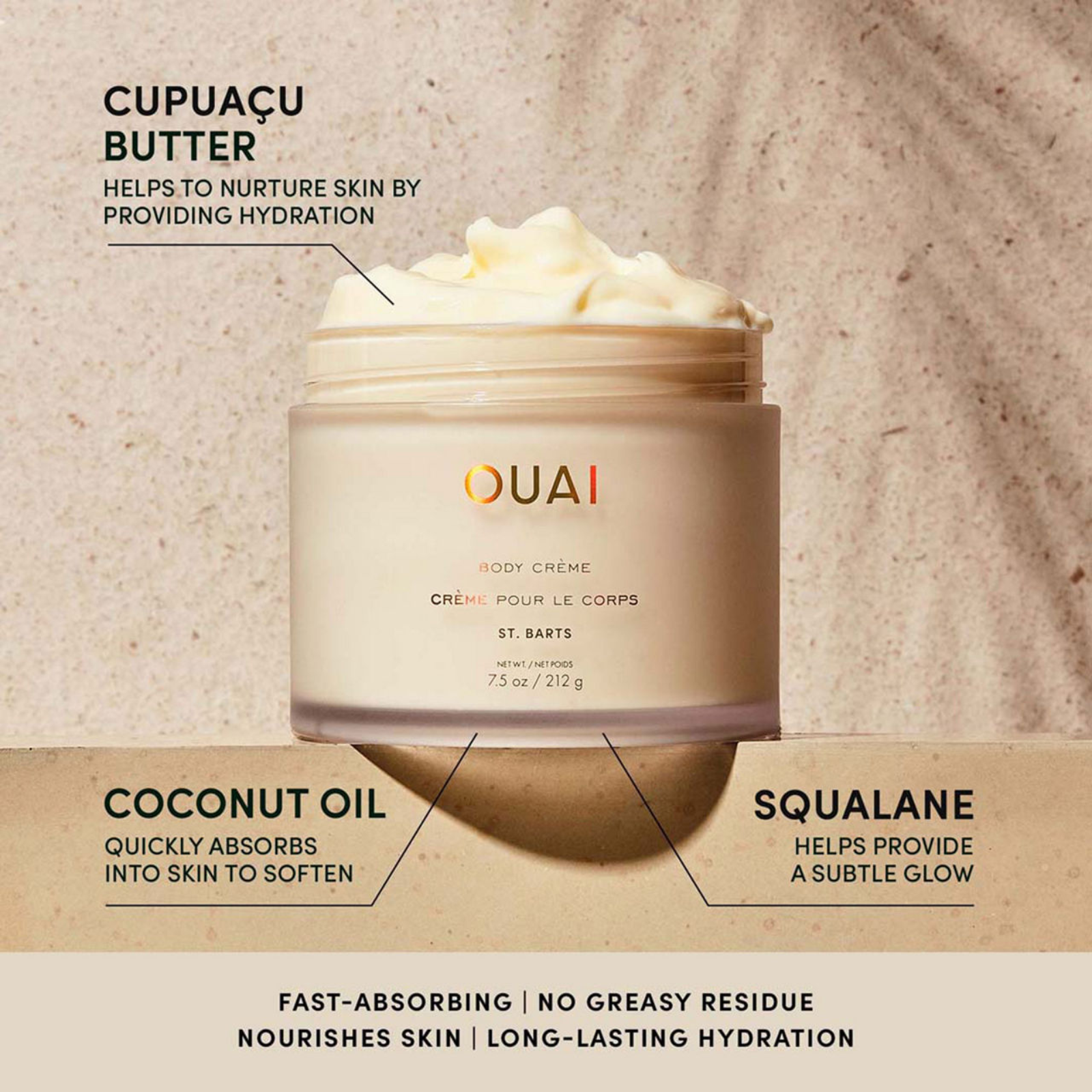 OUAI St. Barts Body Crème (Whipped body cream)