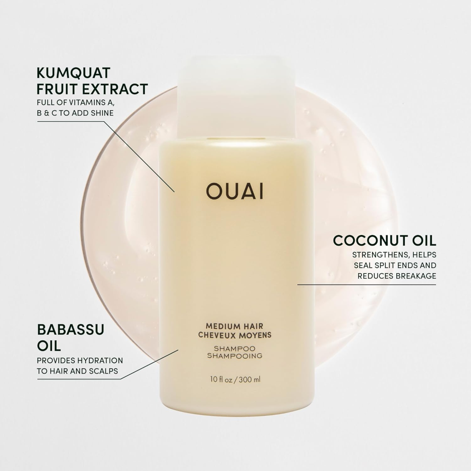 OUAI Medium Shampoo (Hydrating shampoo)