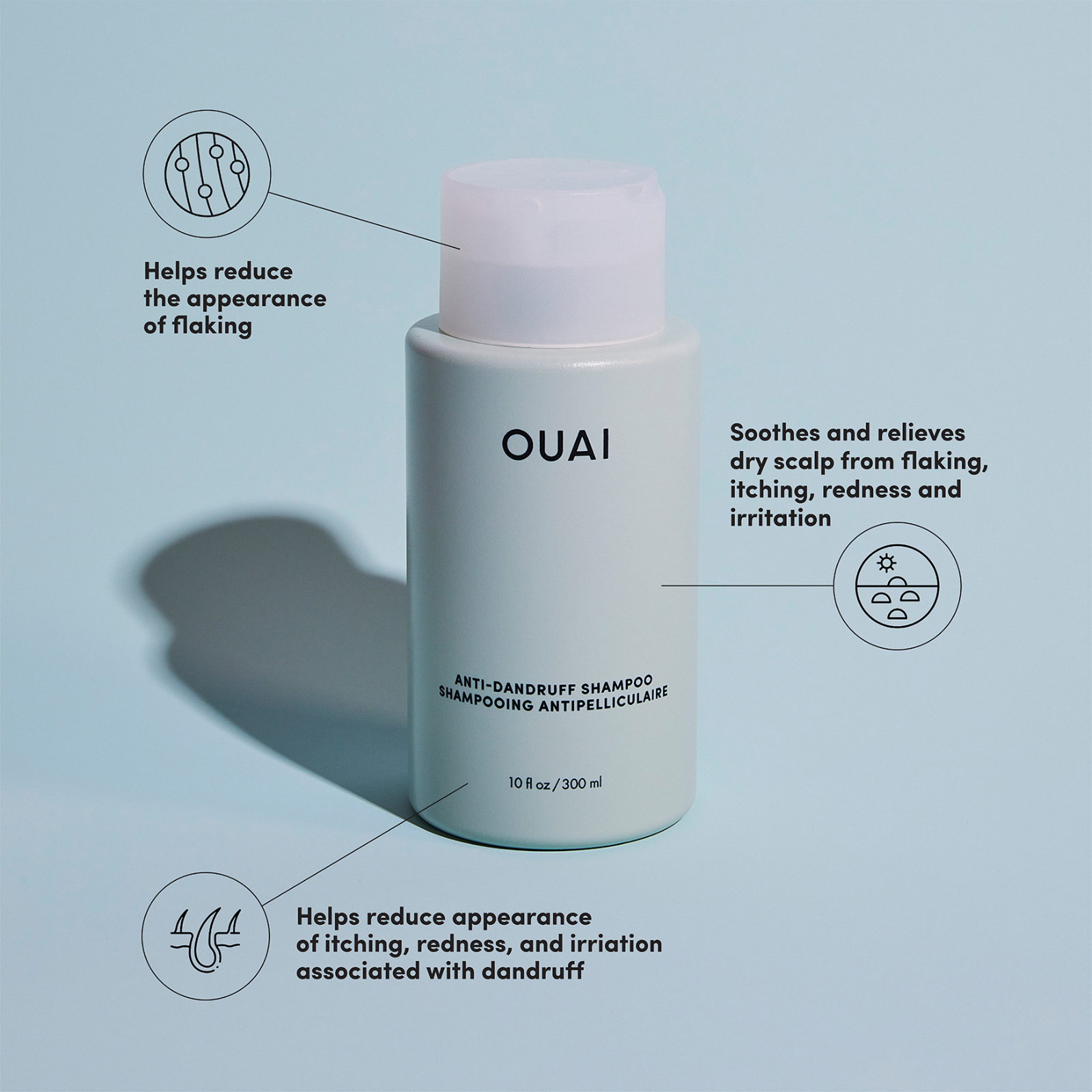 OUAI Anti Dandruff Shampoo (Gentle shampoo with salicylic acid)