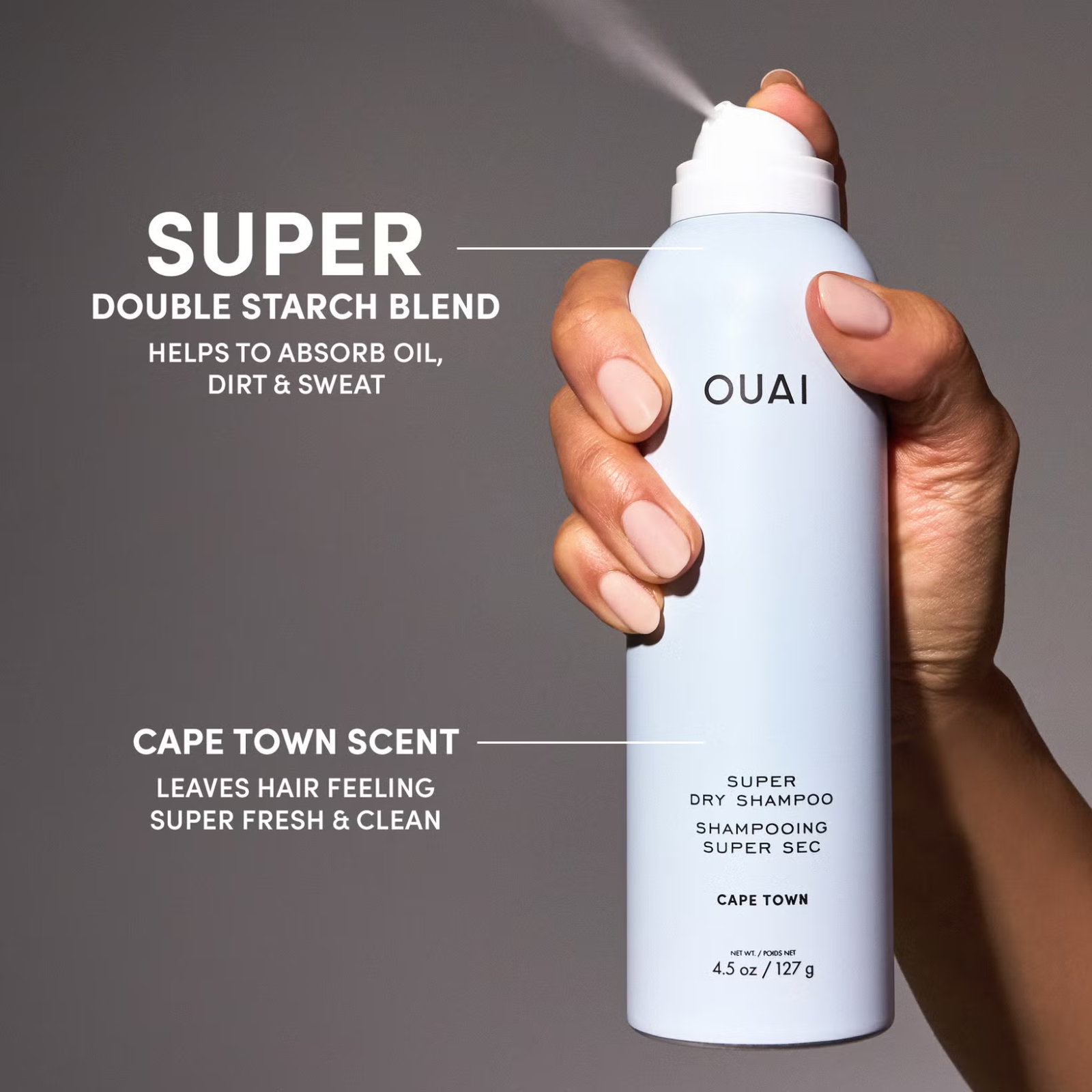 OUAI Cape Town Super Dry Shampoo (Powerful dry-spray)