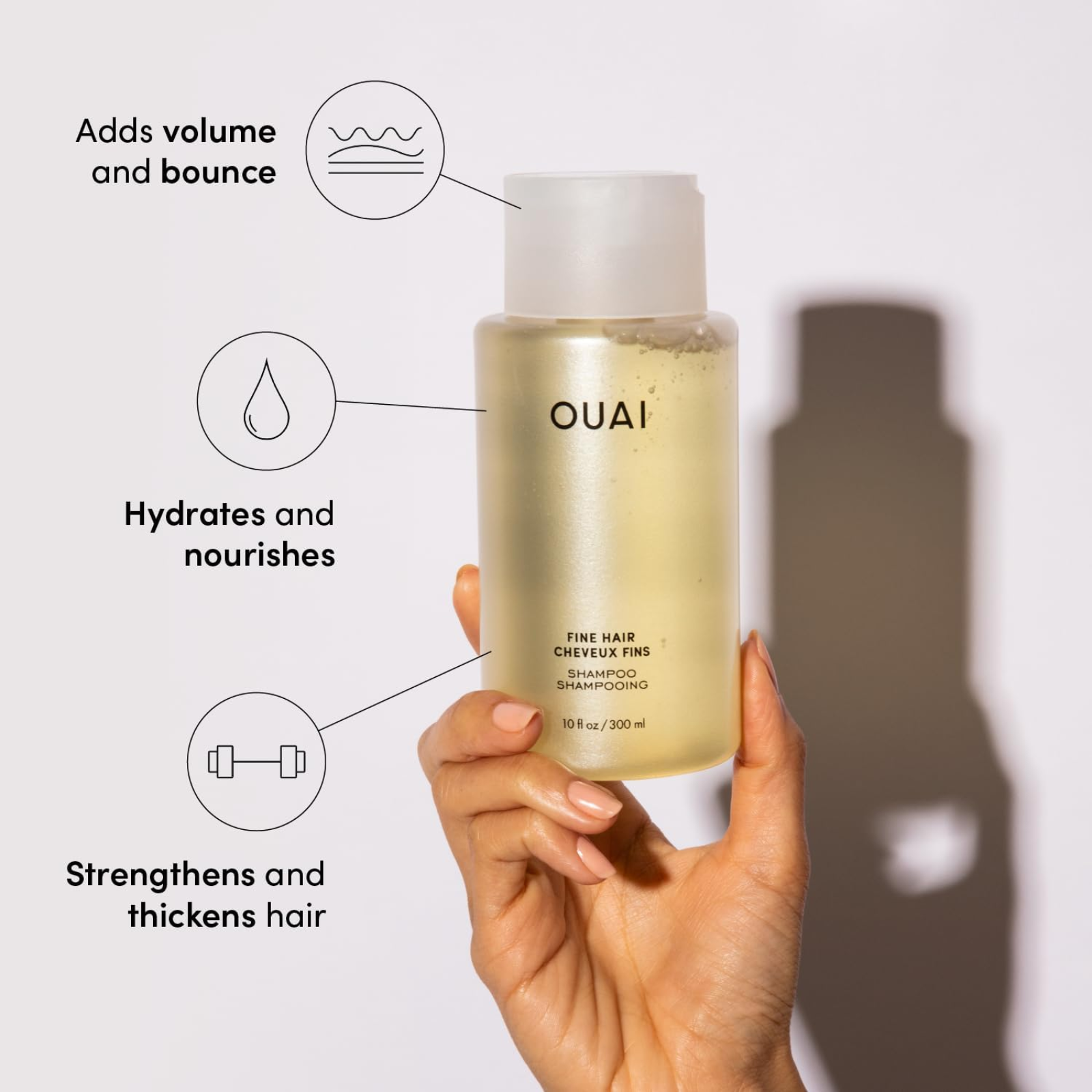 OUAI Fine Hair Shampoo (Thickening shampoo)