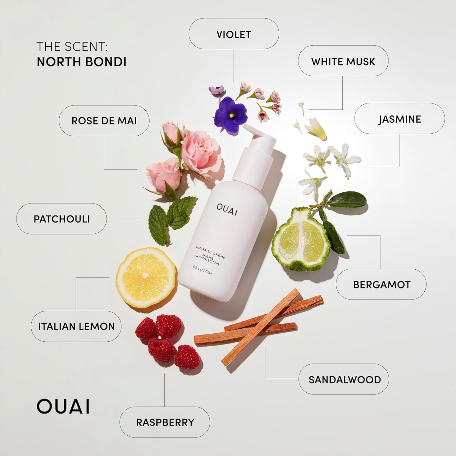 OUAI Anti Frizz Crème (Lightweight styling cream)