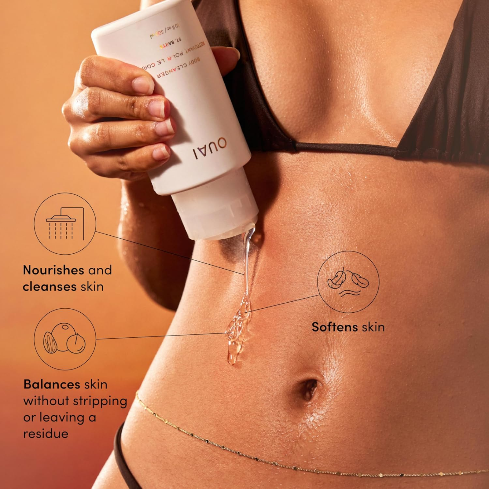 OUAI St. Barts Body Cleanser (Tropical-scented body cleanser)