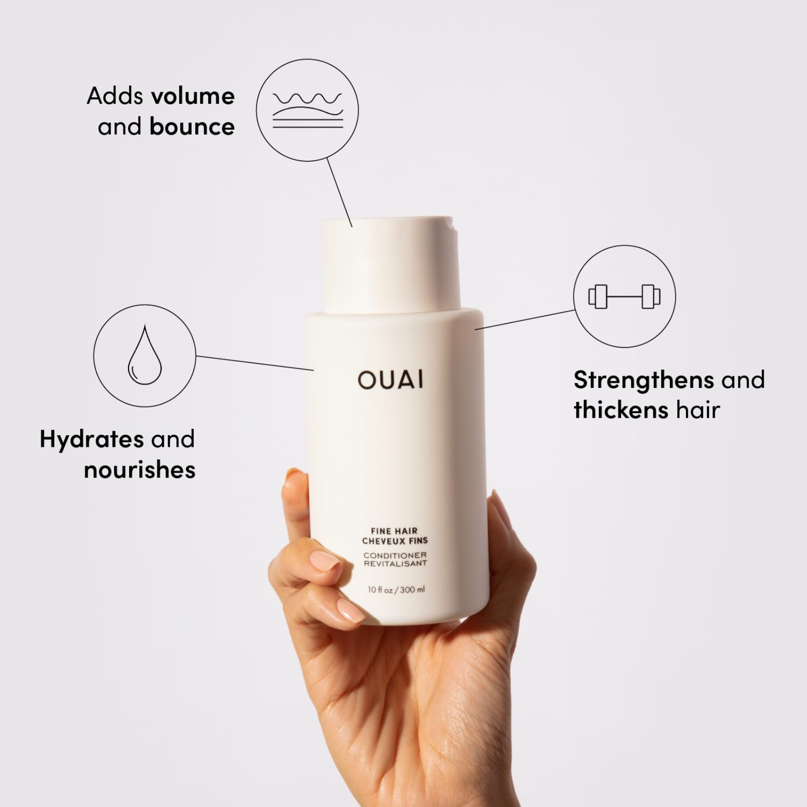OUAI Fine Hair Conditioner (Color-safe conditioner)