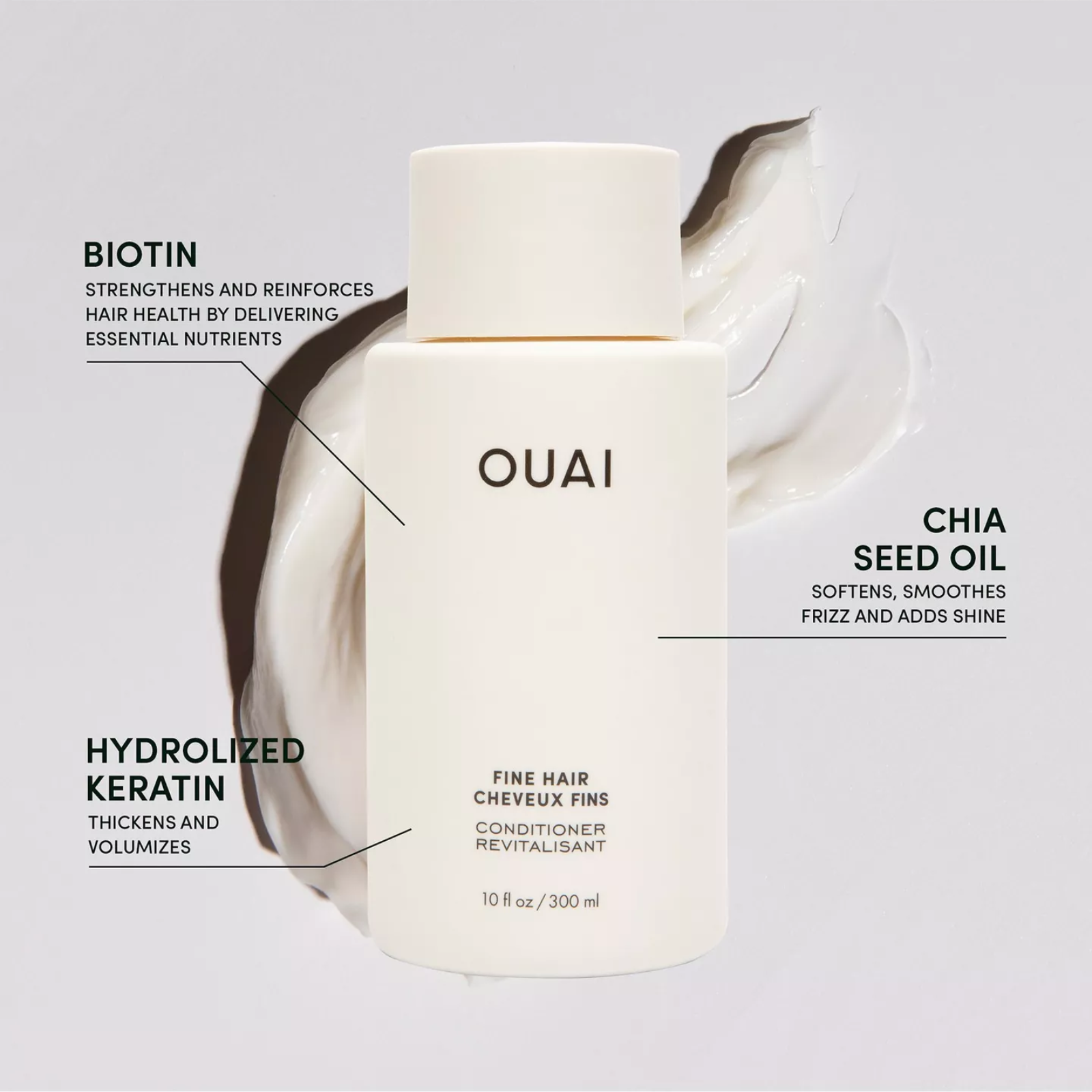 OUAI Fine Hair Conditioner (Color-safe conditioner)