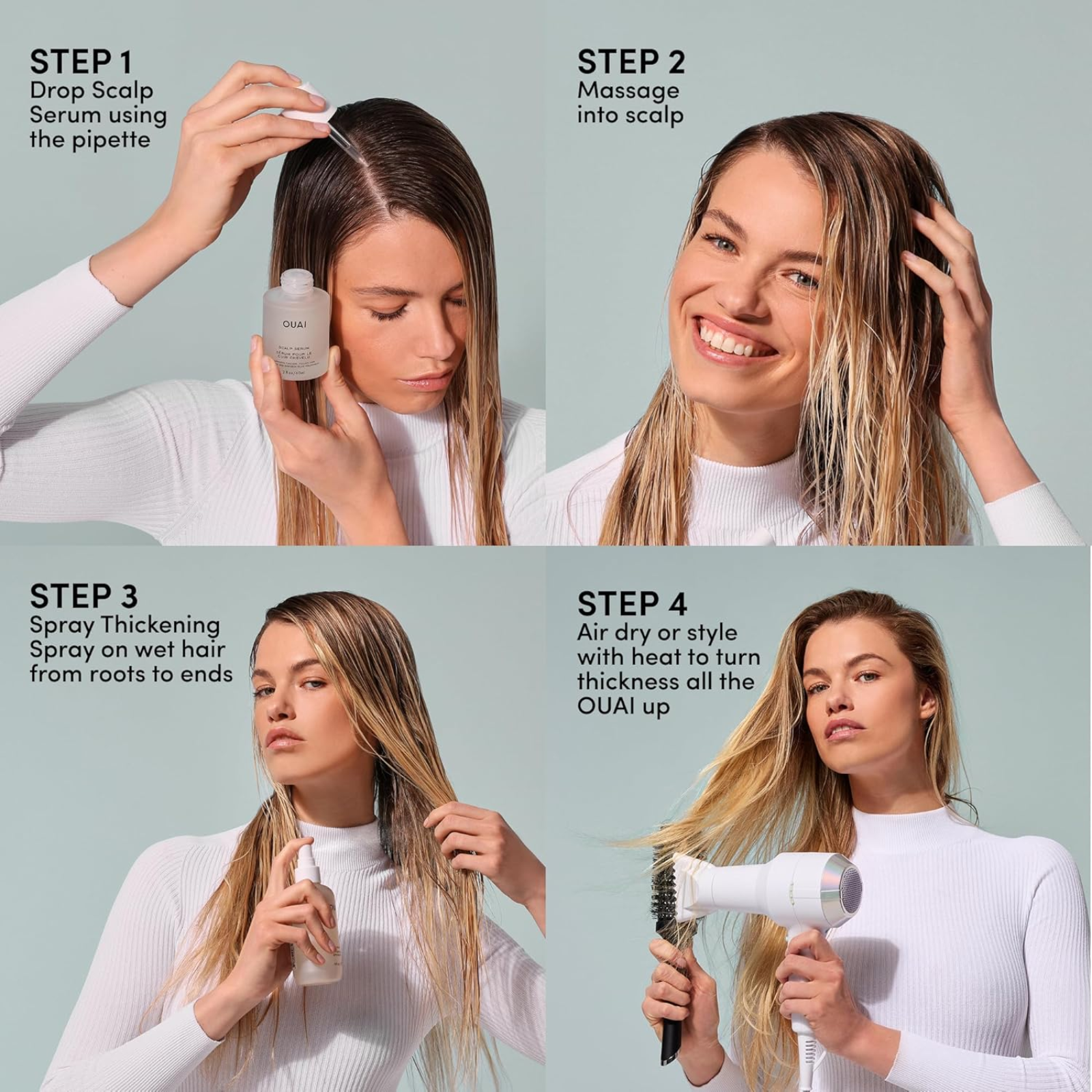 OUAI Thickening Spray (Heat protective hair mist)