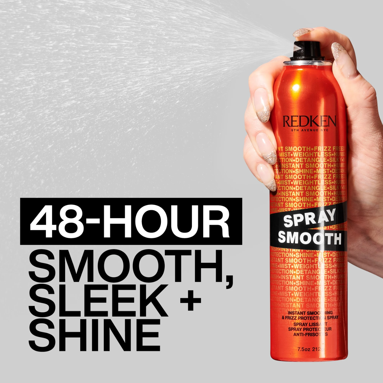 Redken Spray Smooth Instant Smoothing & Defrizzing Spray (Lightweight spray for long-lasting smoothness)