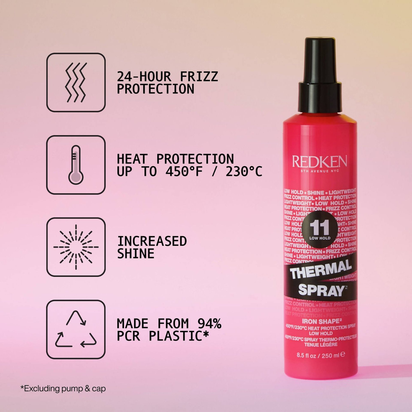 Redken Thermal Spray 11 Low Hold (Versatile heat-protectant spray)