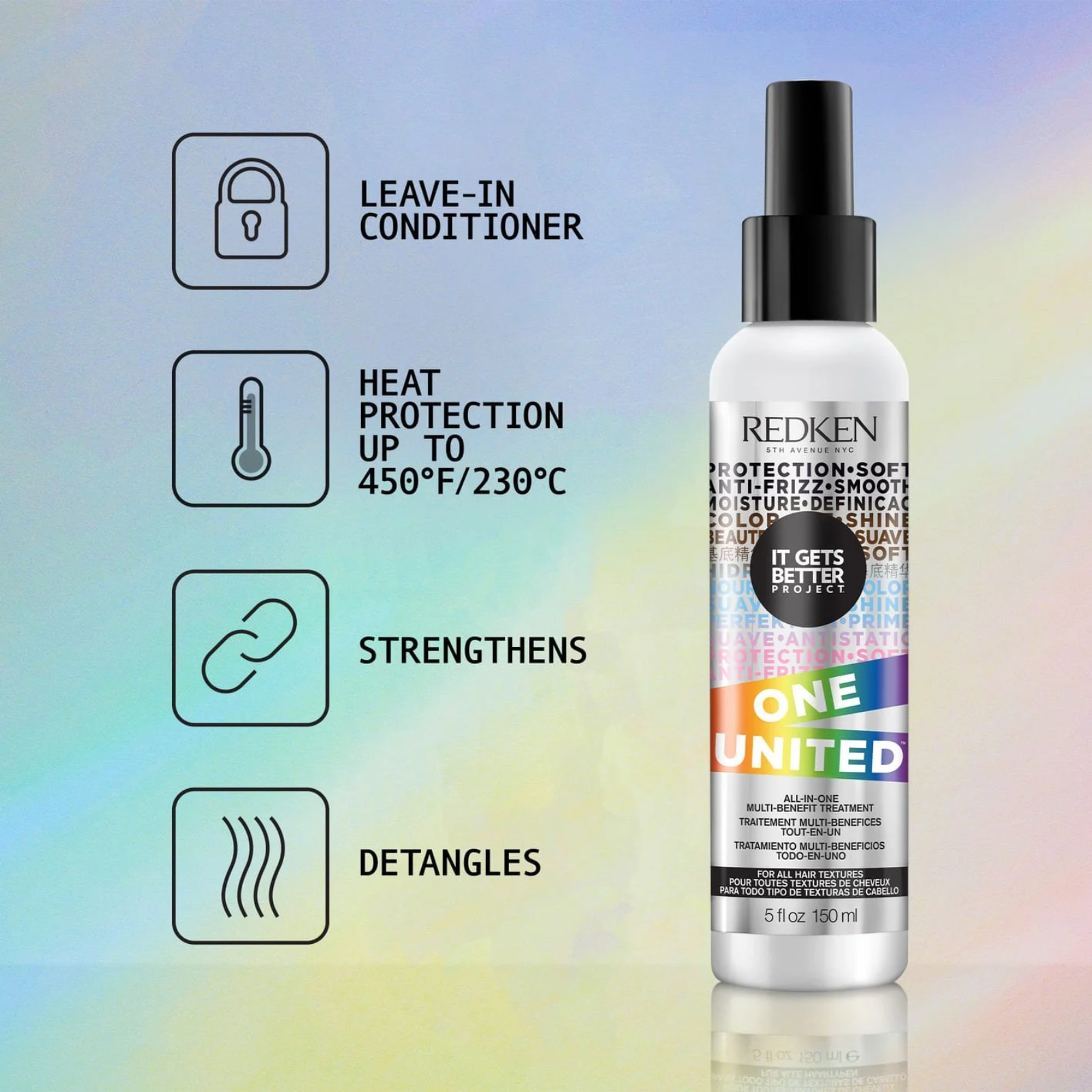 Redken One United Multi Benefit Leave-In Spray Conditioner (Multi-tasking hair treatment)