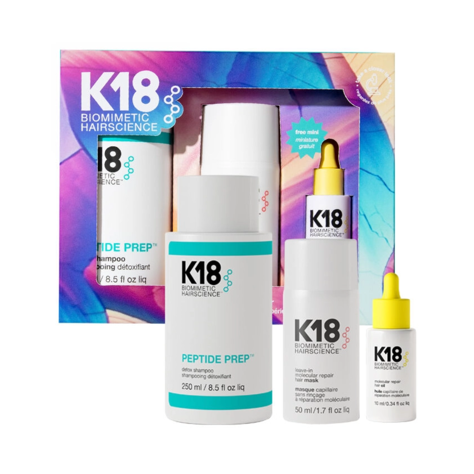 K18 Biomimetic HairScience Next Level Hair Repair Kit (High-performance treatment system)