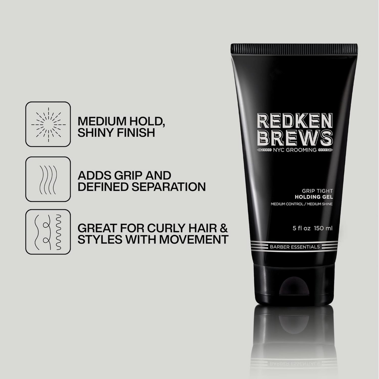 Redken Brews Grip Tight Holding Gel (Styling gel for curly hair)