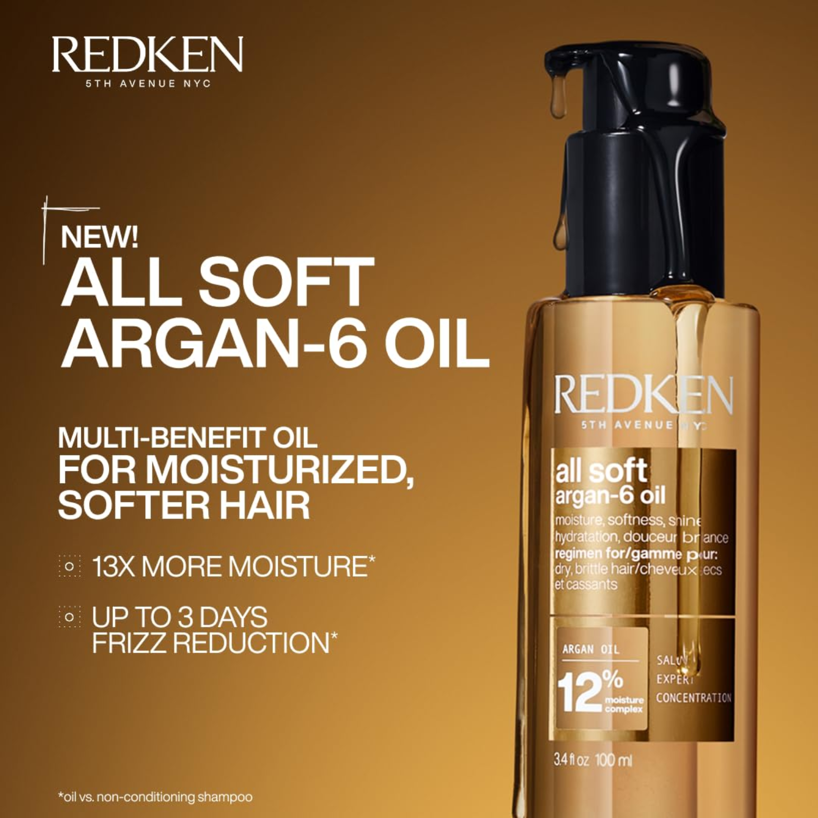 Redken All Soft Argan-6 Oil (Oil for dry hair)