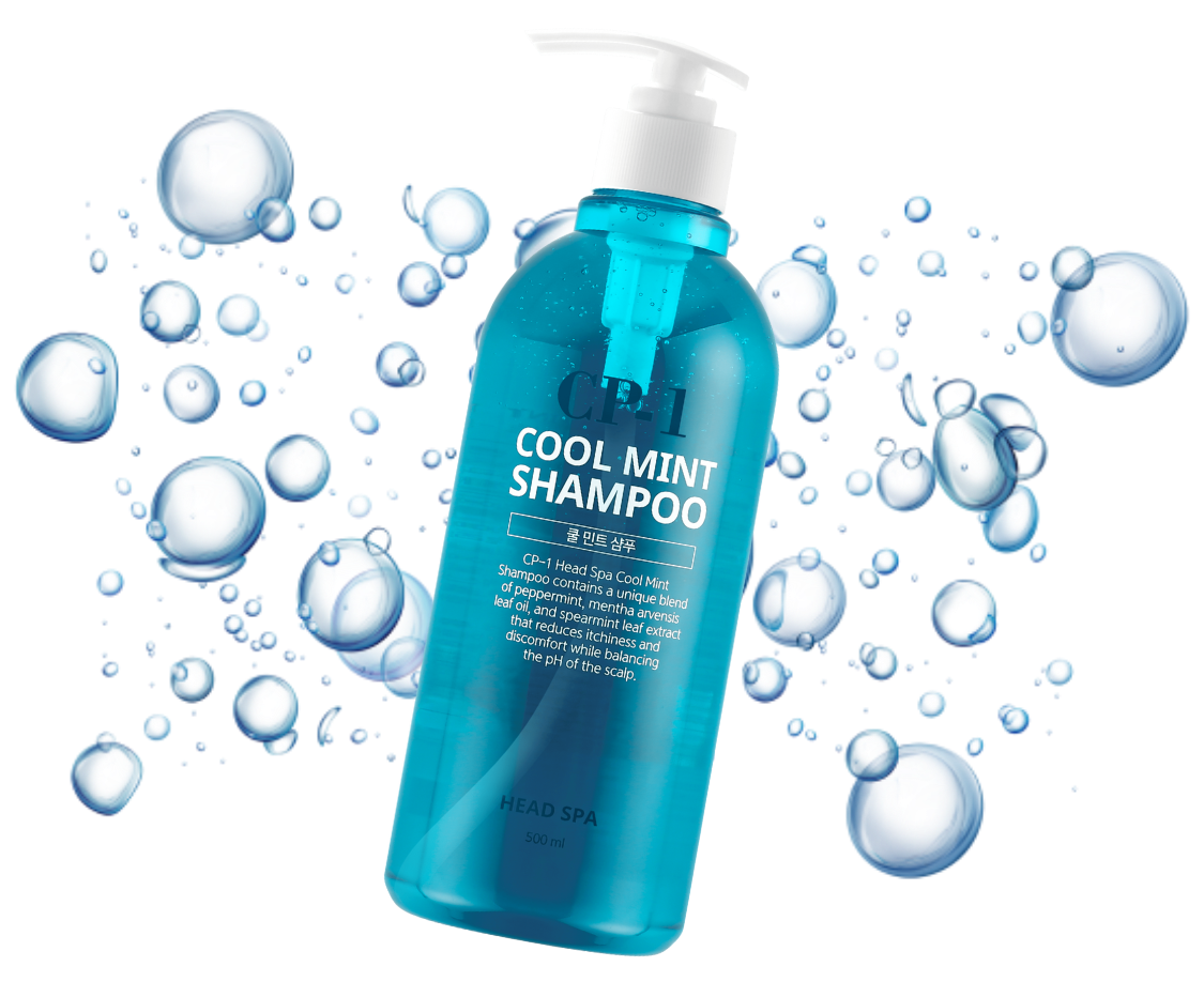 Refreshing hair shampoo by Esthetic House (Esthetic House CP-1 Cool Mint Shampoo)