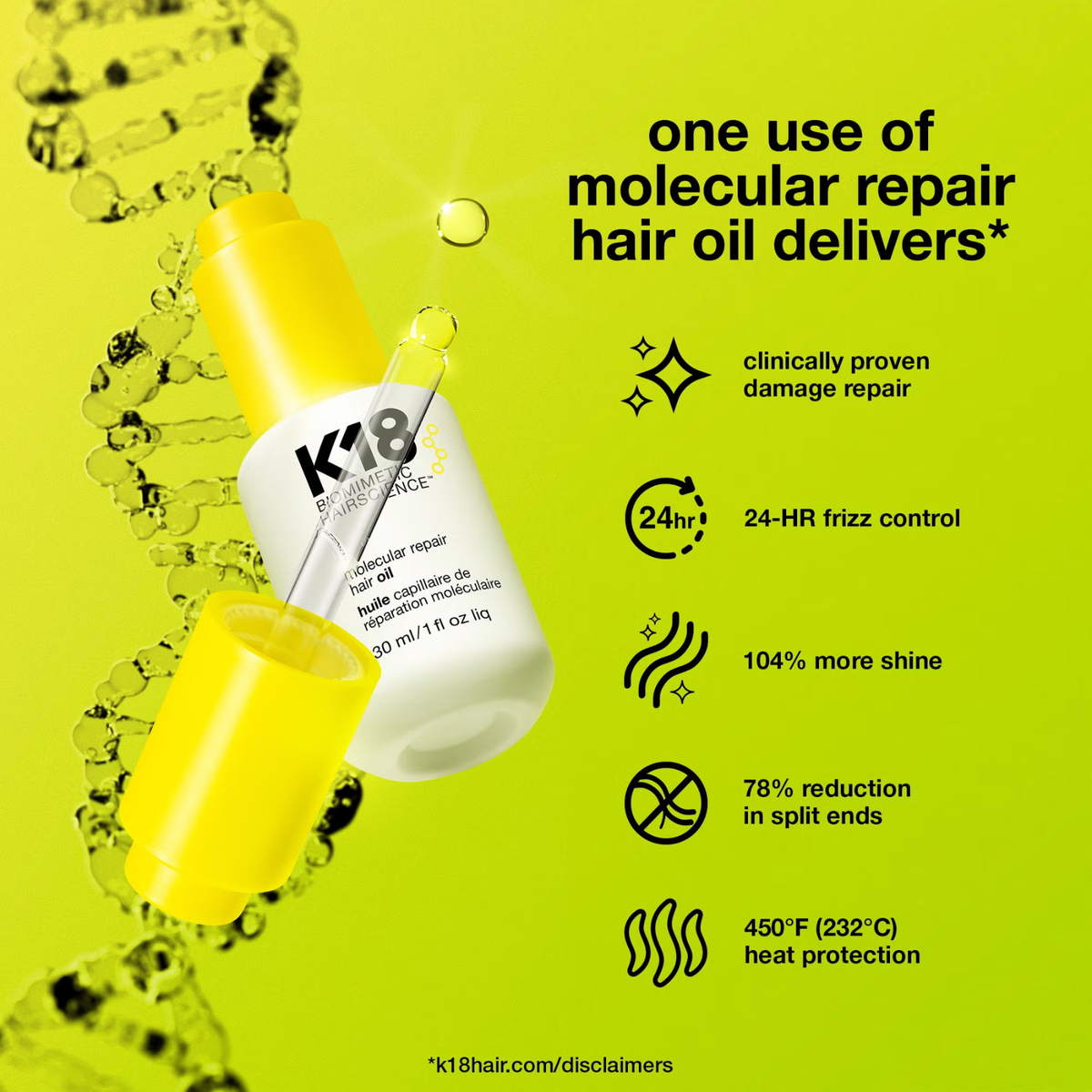 K18 Biomimetic Hairscience HeatBounce/Mask Kit (3in1 repair & heat protection set)