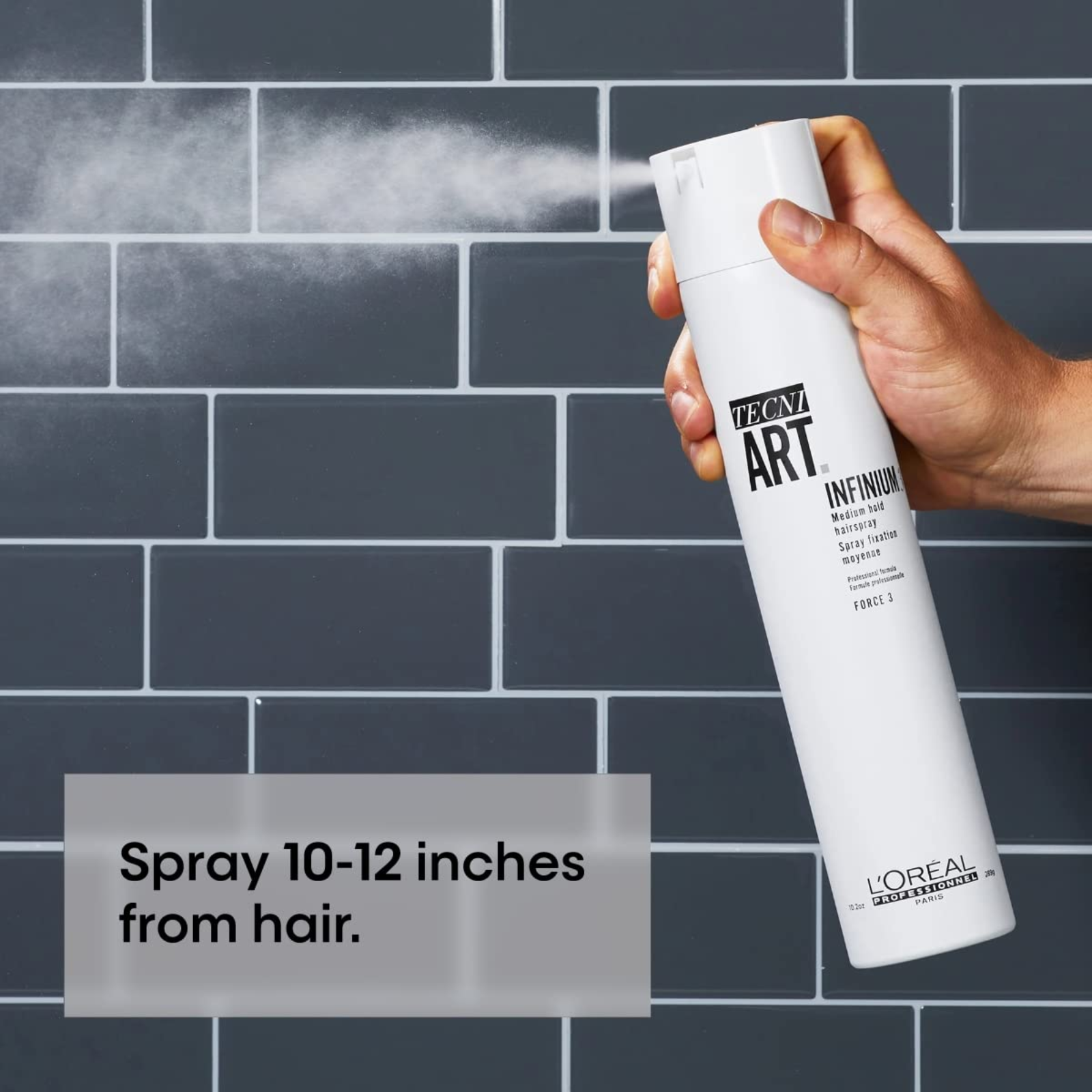 L'Oréal Professionnel Infinium 3 Medium Hold Hairspray (Medium hold frizz-control hairspray)