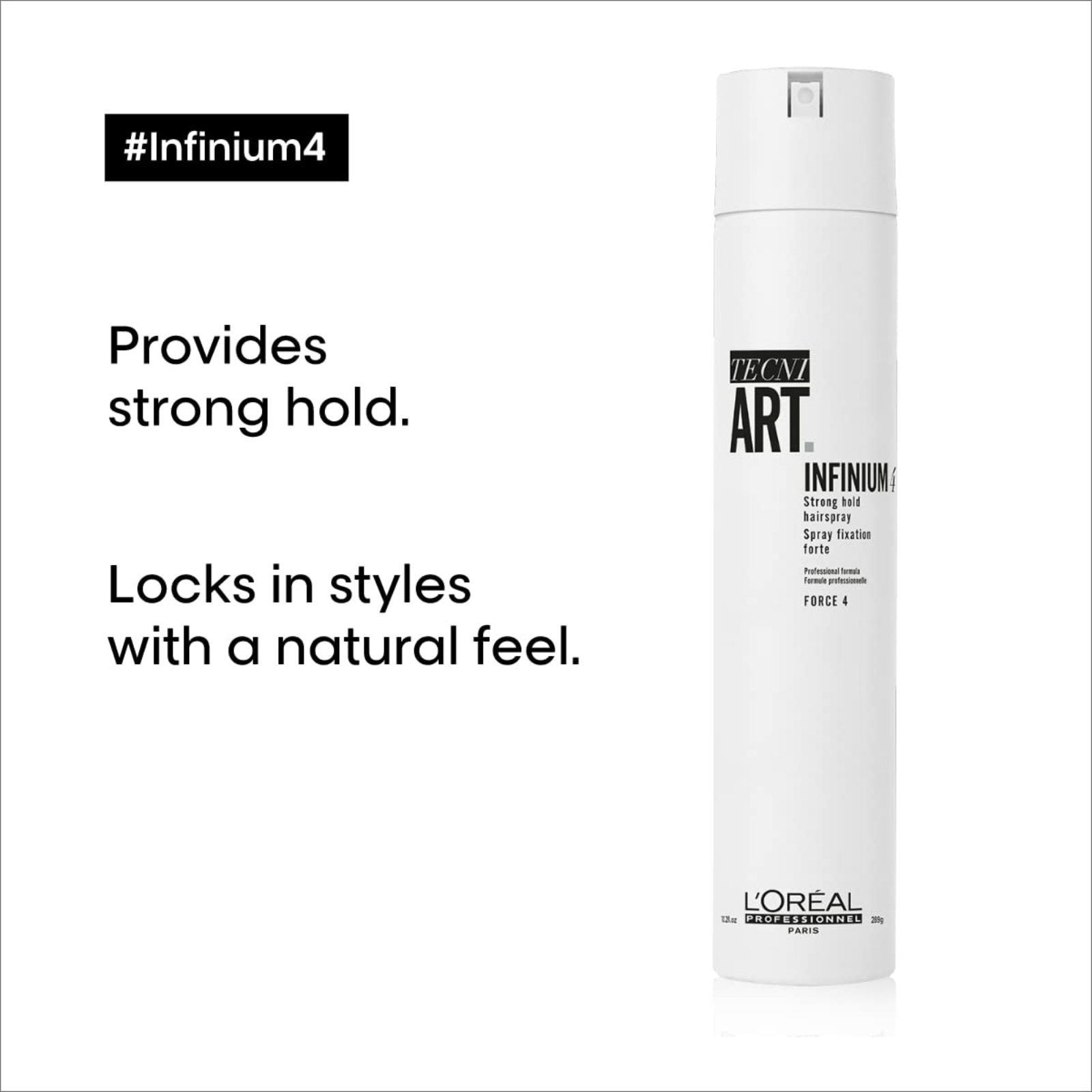 L'Oréal Professionnel Infinium 4 Strong Hold Hairspray (Strong hold frizz-control hairspray)