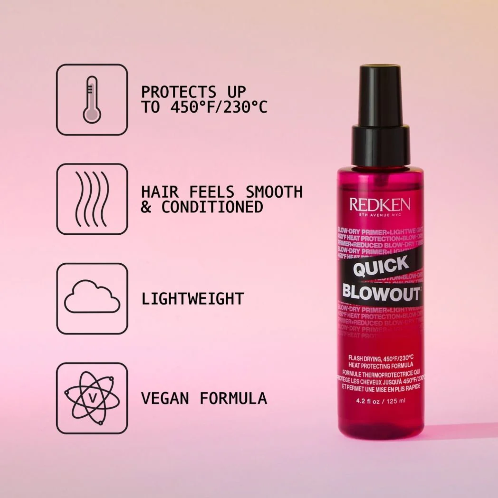 Redken Quick Blowout Heat Protecting Blowdry Spray (Heat-protecting spray)