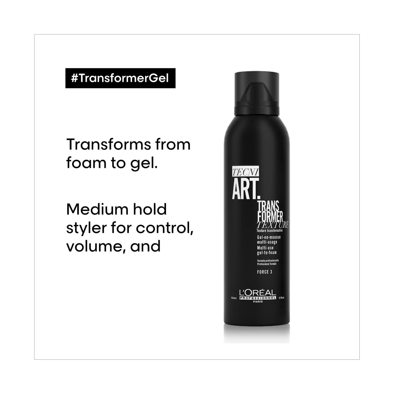 L'Oréal Professionnel Transformer Gel (Gel to a mousse styling product)