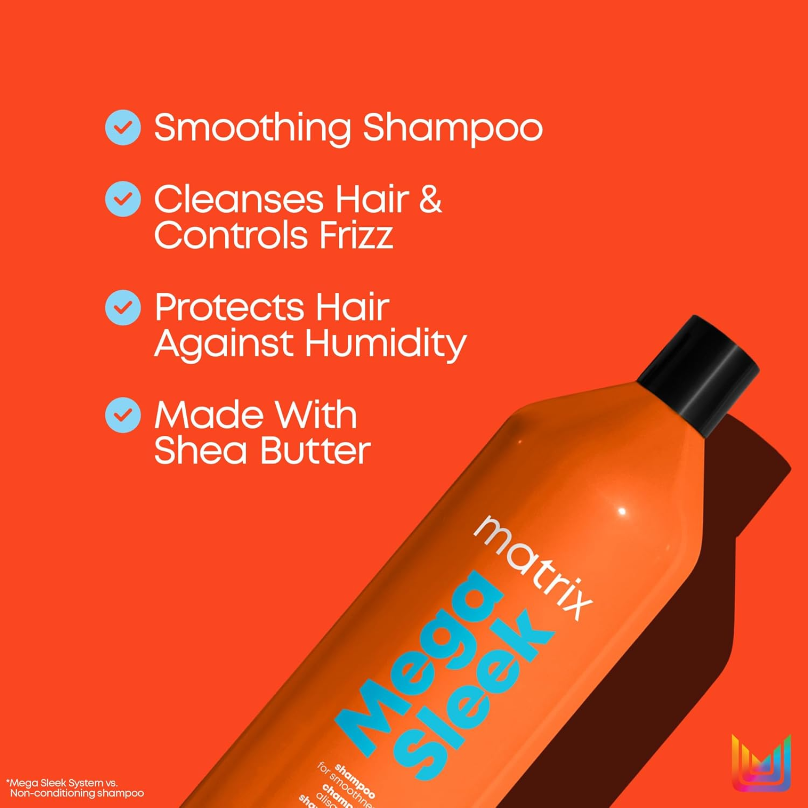 Matrix Mega Sleek Shampoo (Shampoo with shea butter)