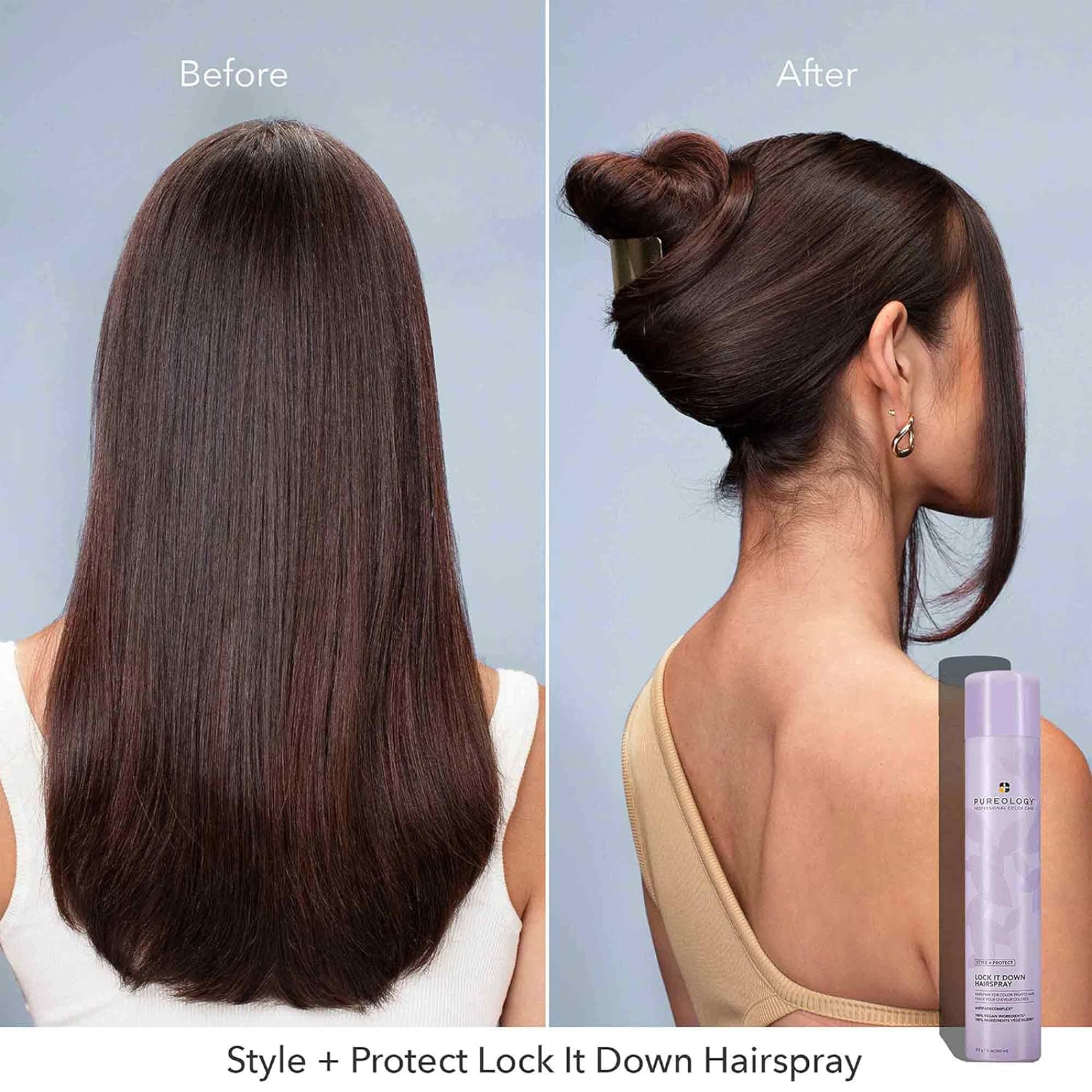 Pureology Style + Protect Lock It Down Hairspray (Long-lasting hold hairspray)